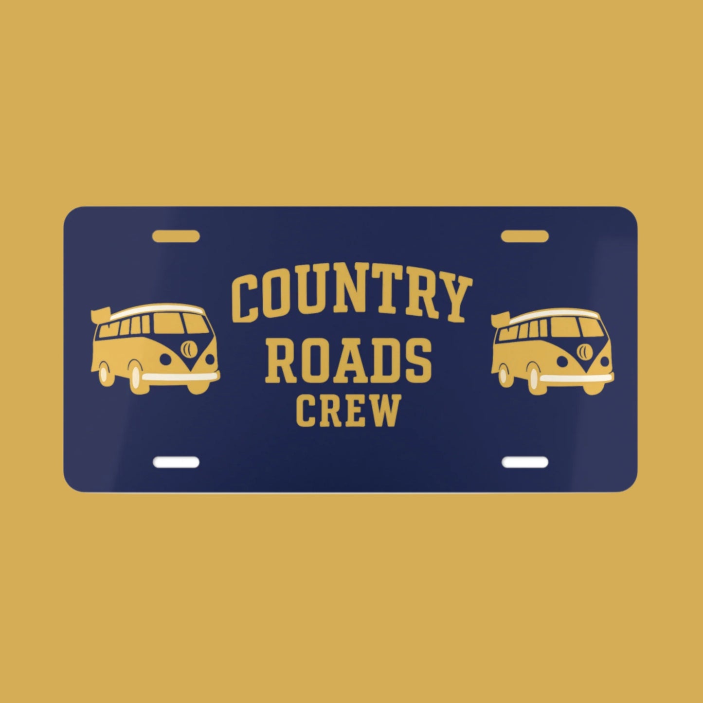 Stylish Vanity Plate, Custom Car Decor, Country Roads Crew, Personalized License Plate, Unique Gift for Road Trip Lovers