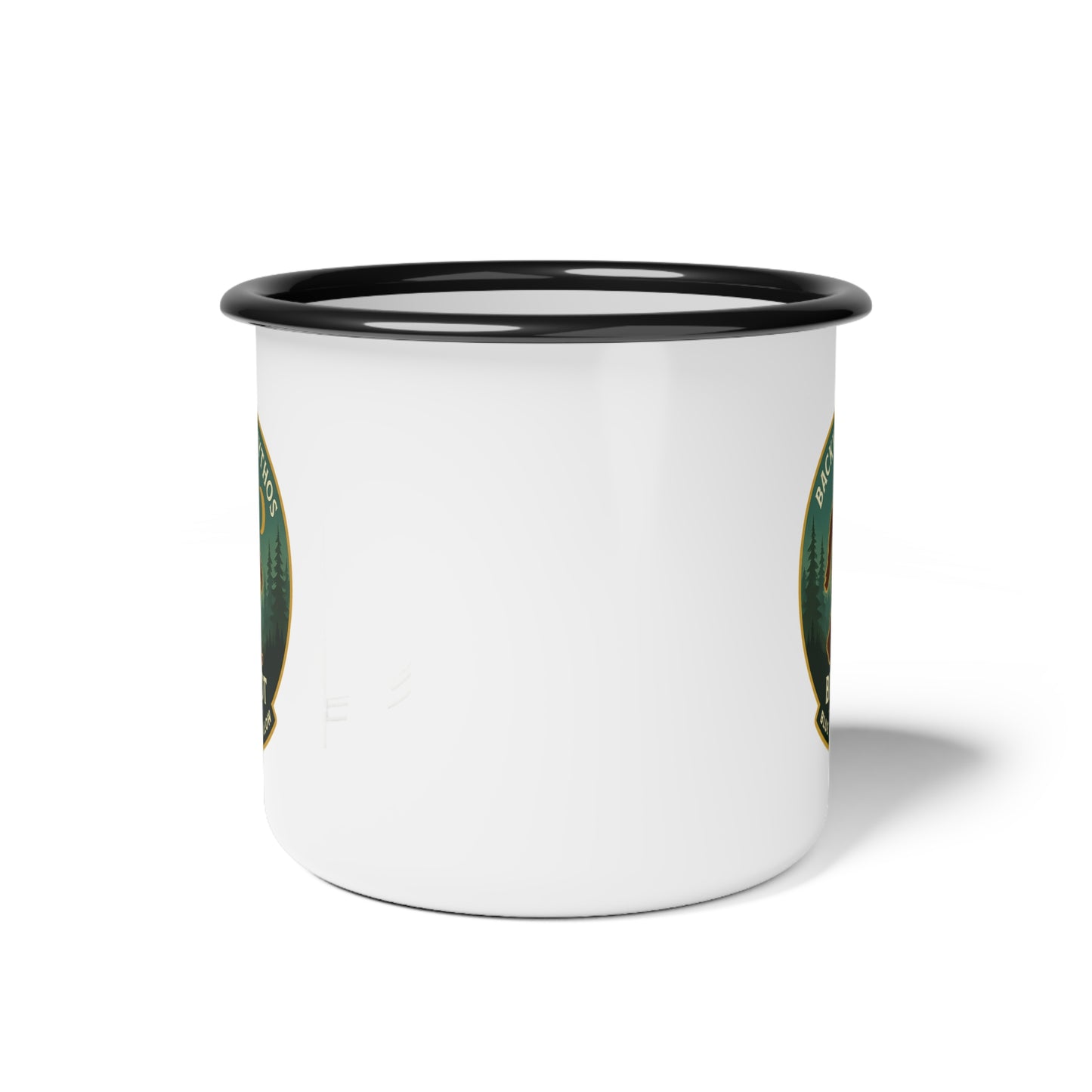 Bigfoot Enamel Camp Cup, Wilderness Mug, Camping Gift, Adventure Drinkware, Nature Lover, Outdoor Enthusiast, Travel Coffee Cup