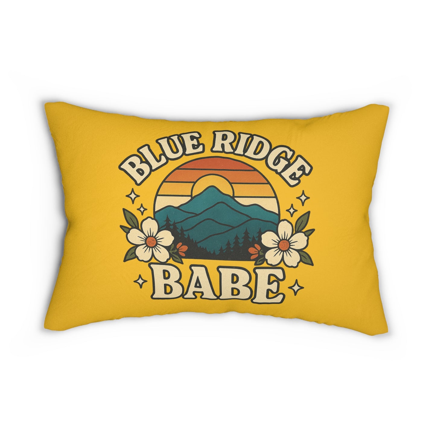 BlueRidge Babe Lumbar Pillow, Throw Pillow for Bed or Couch, Home Decor Accent, Decorative Pillow Cushion, Blue Ridge Mountains Pillow, Gift