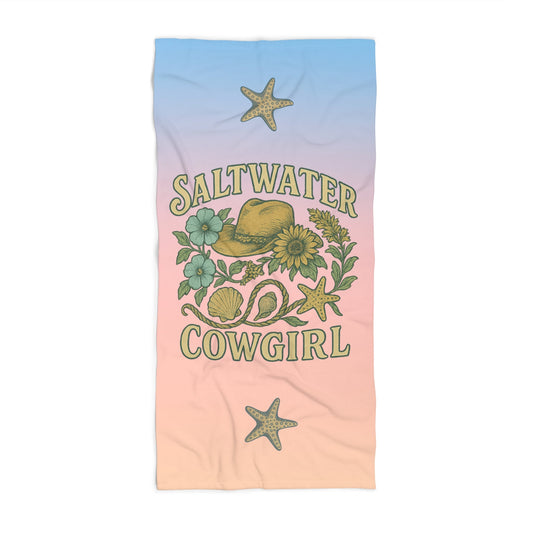 Saltwater Cowgirl Beach Towel