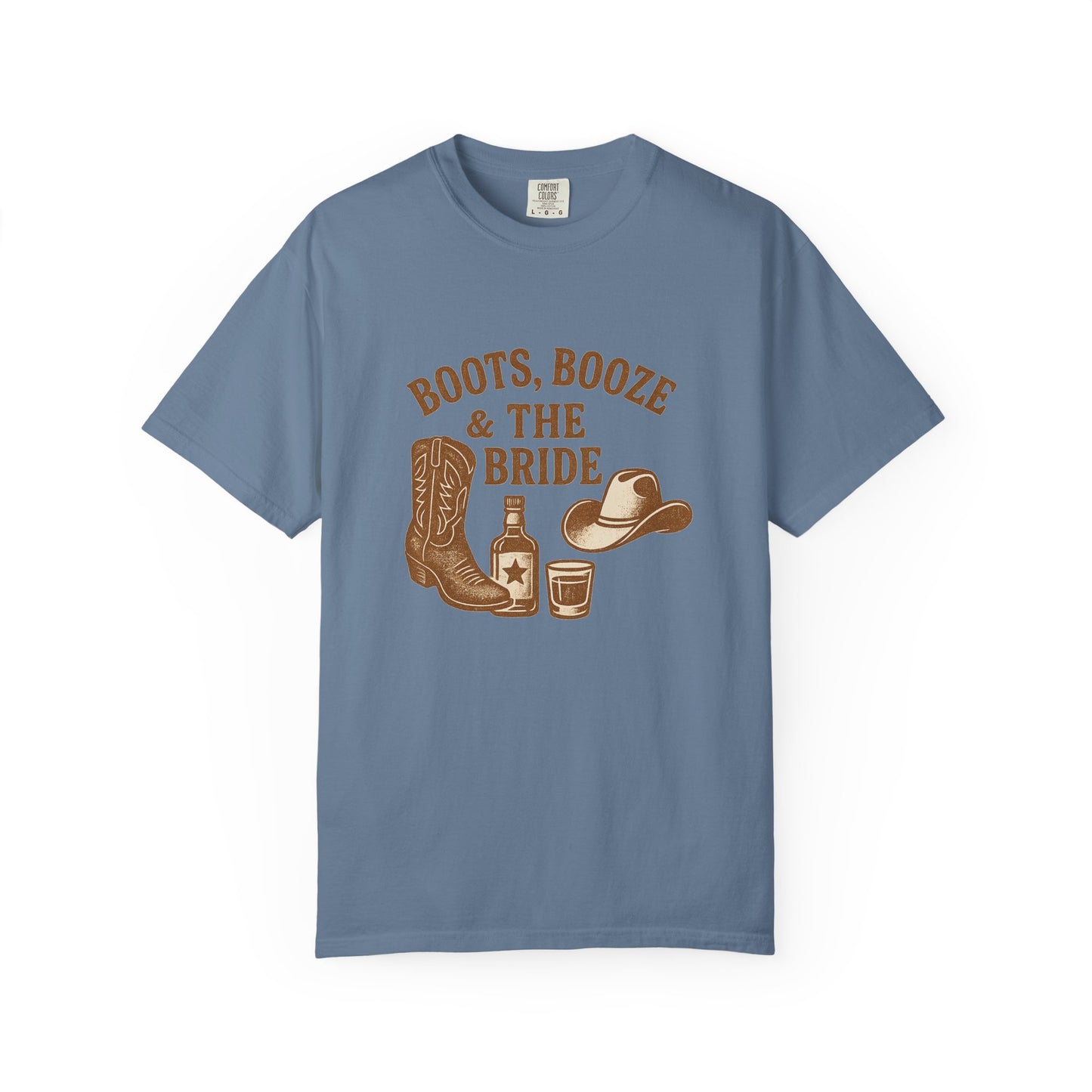 Country Bachelorette Party T-shirt, Boots Booze Bride Western Shirt, Wedding Shower Tee, Southern Bridal Party Top, Rustic Bride Tribe Gift