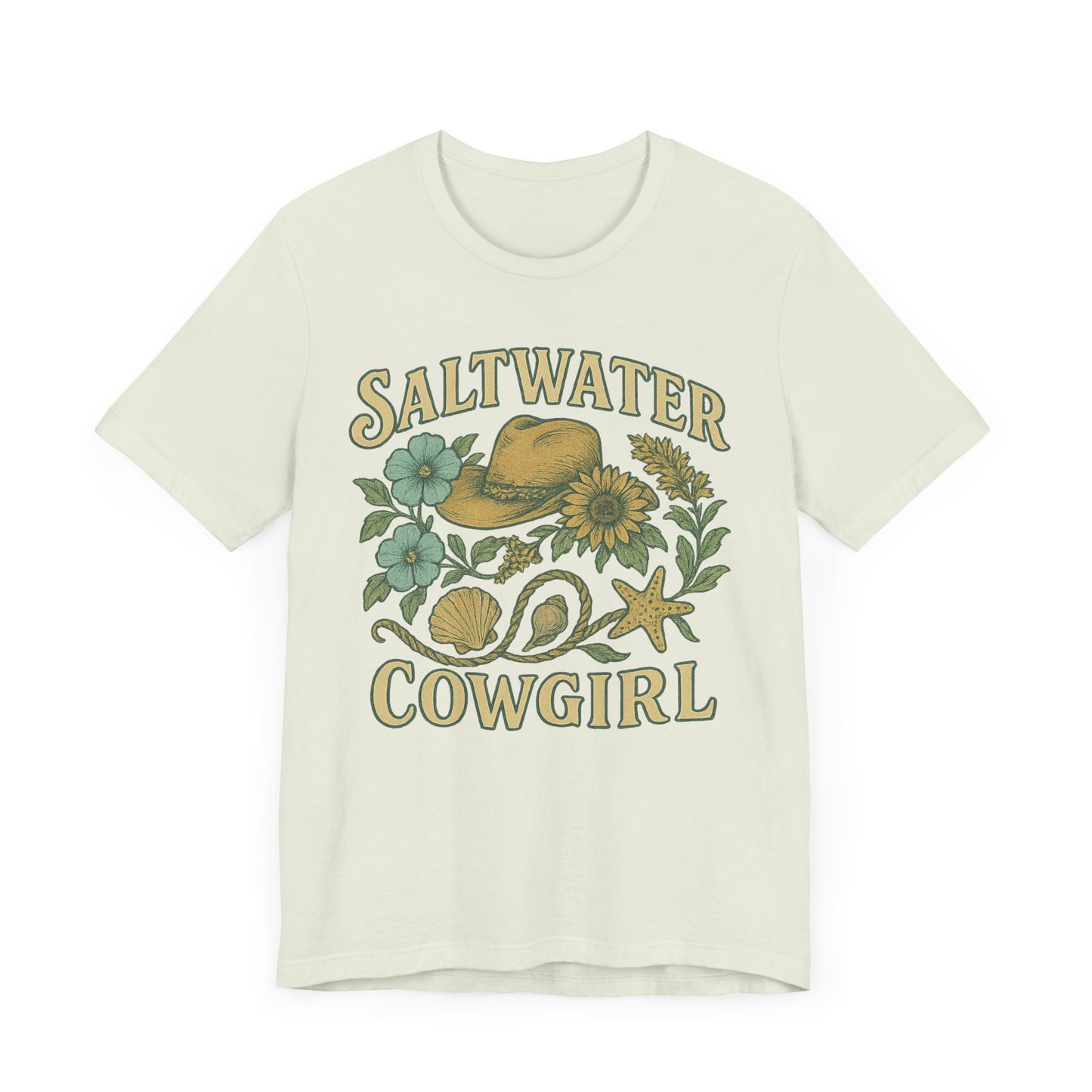 Saltwater Cowgirl Oversized faded beach Tee