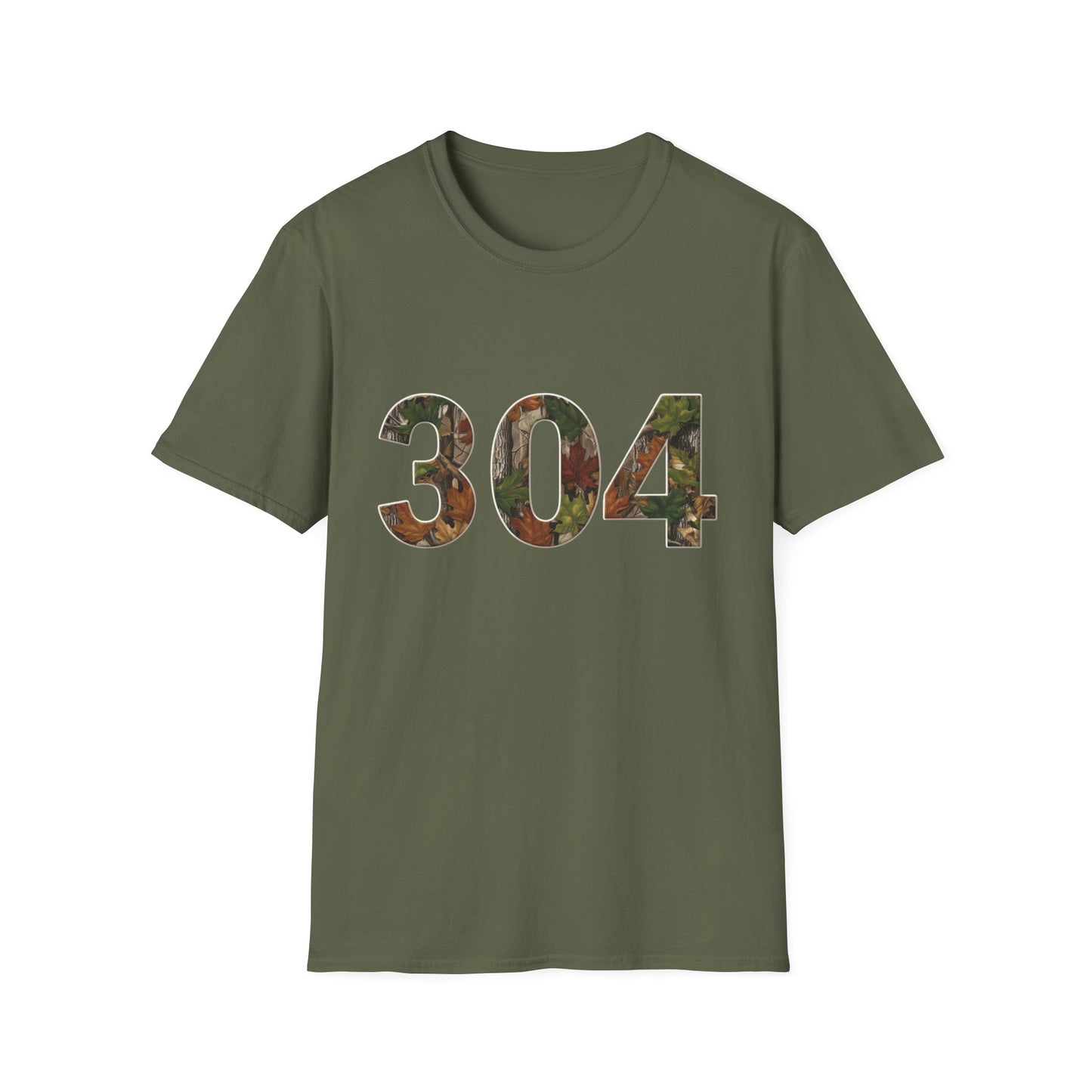 West Virginia Area Code Camo T-Shirt, WV Camo Tee, Mountain State Shirt, Appalachian Tee, 304 Area Code Shirt