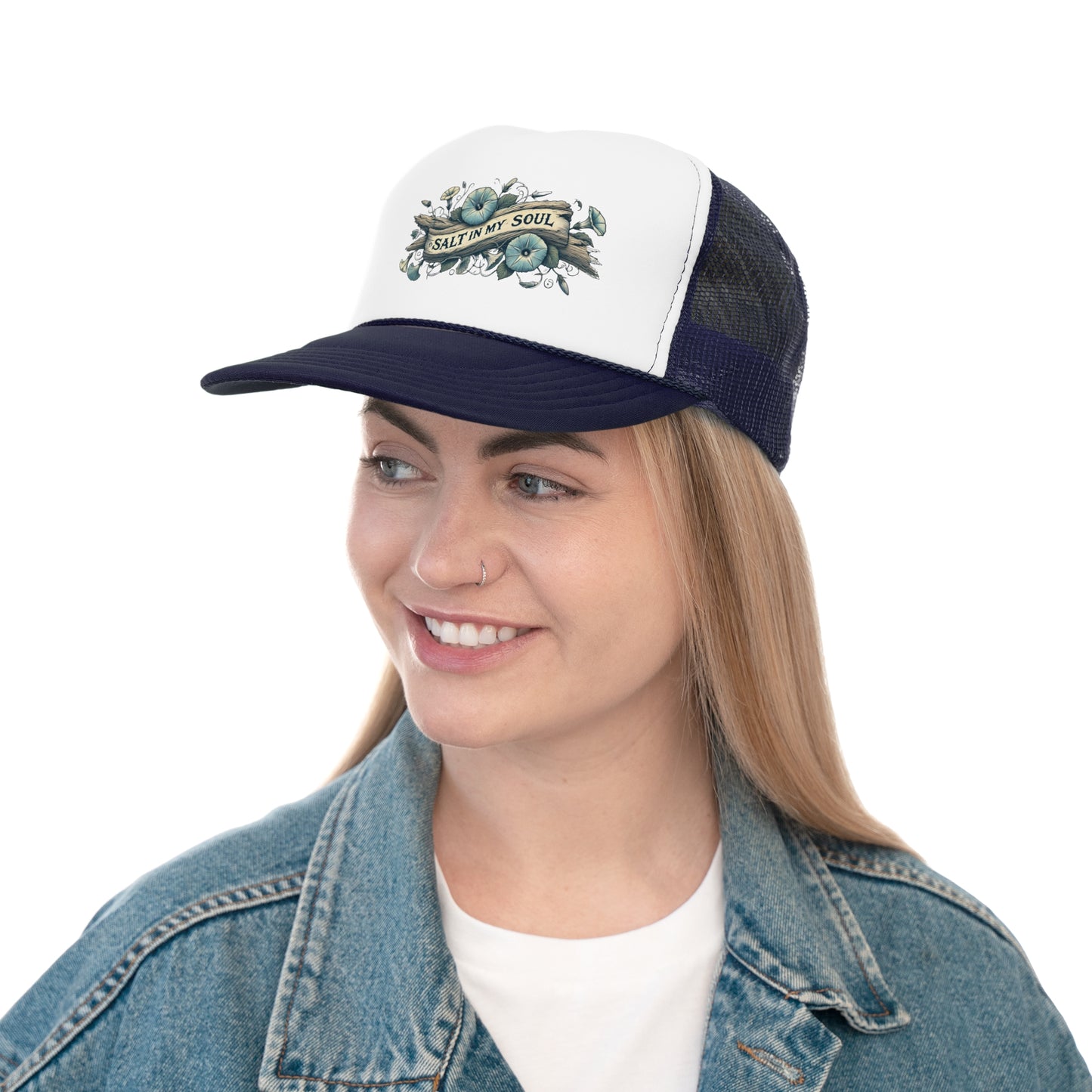 Salt in my Soul Trucker Cap - Beach Trip Hat, Summer Vacation Headwear, Coastal Vibes Baseball Cap, Ocean Lover Gift, Salt Life Cap