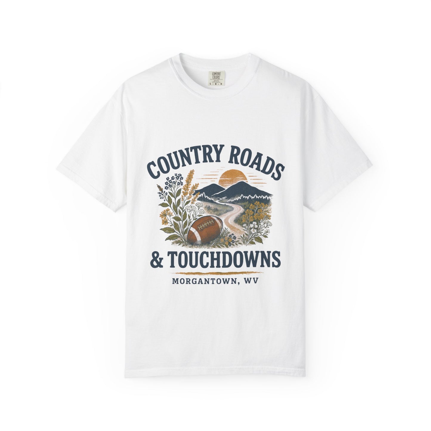 Country Roads Gameday T-shirt, Country Roads Tailgating Shirt, Touchdowns Tee, West Virginia Fan Apparel, Unisex Tee