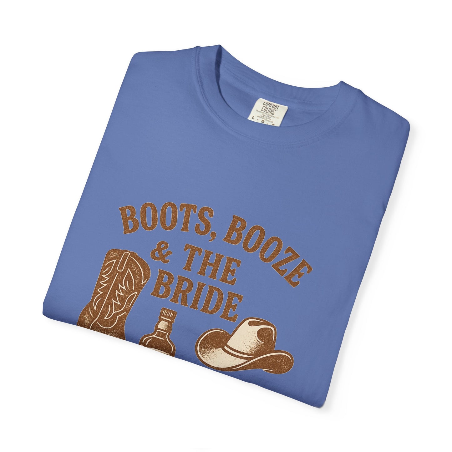Country Bachelorette Party T-shirt, Boots Booze Bride Western Shirt, Wedding Shower Tee, Southern Bridal Party Top, Rustic Bride Tribe Gift