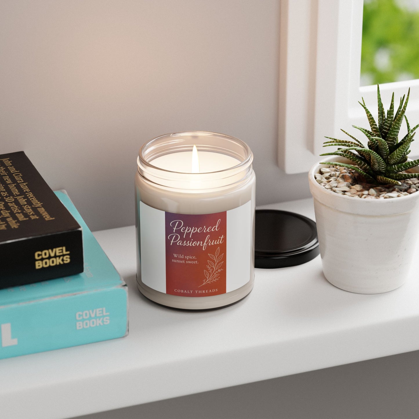 Scented Soy Candle, Peppered Passionfruit 9oz - Home Fragrance, Aromatherapy Gift, Relaxing Candle, Vegan Candle, Handcrafted Candle,