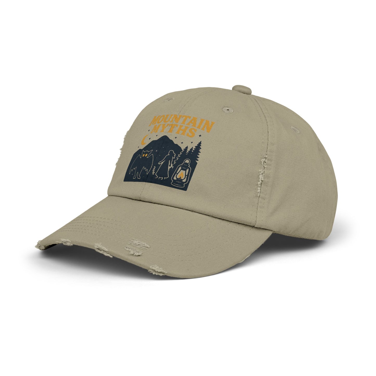 Vintage Appalachian Mountain Myths Distressed Cap, Baseball Hat, Unisex Gift, Outdoor Adventure Headwear, Retro Hiking Accessory