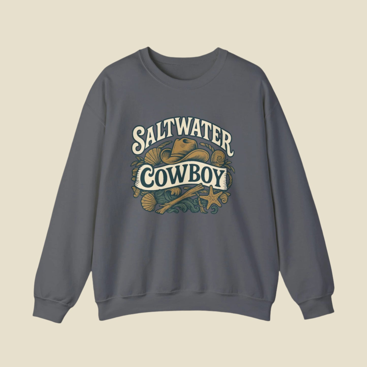 Saltwater Cowboy Beach Crewneck