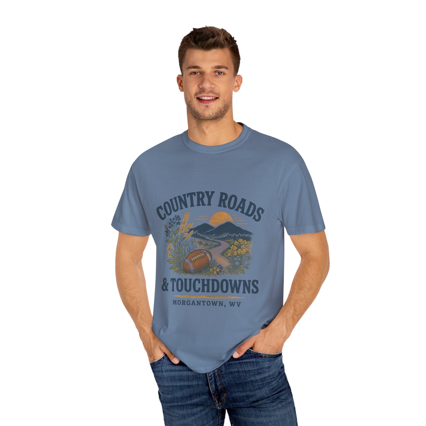 Country Roads Gameday T-shirt, Country Roads Tailgating Shirt, Touchdowns Tee, West Virginia Fan Apparel, Unisex Tee