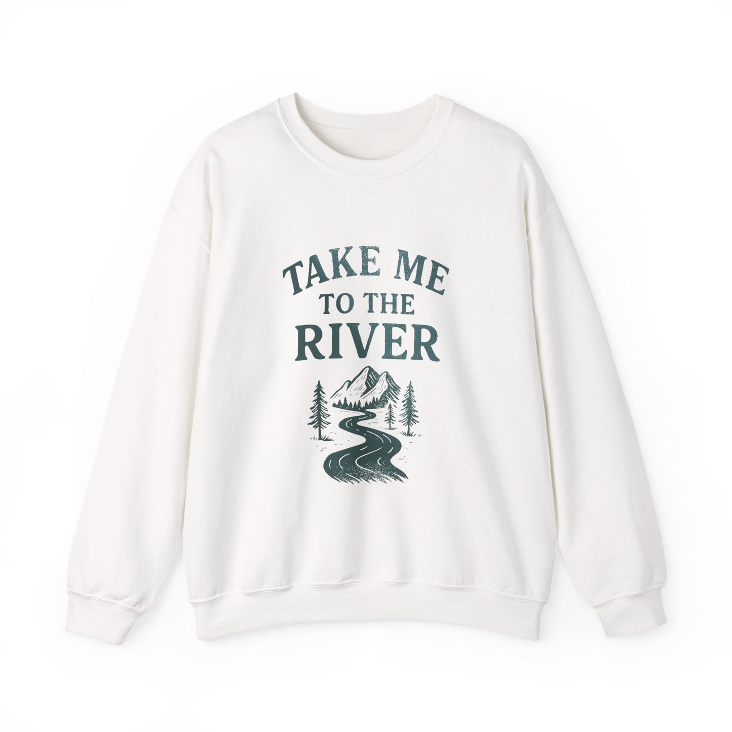 Vintage River Oversized Crewneck Sweatshirt, Retro Sweatshirt, Unisex Jumper, Cozy Pullover, River Lover Gift, Vintage Sweatshirt