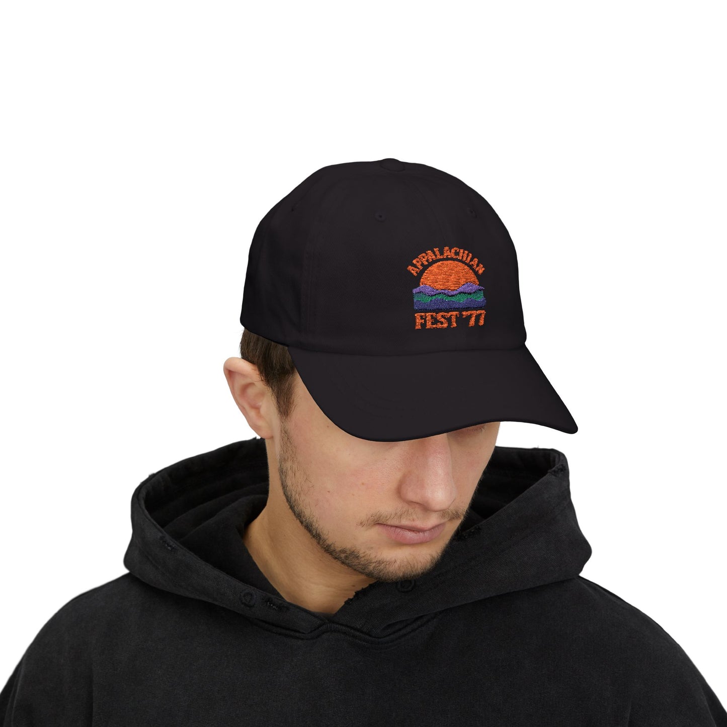 Stylish Classic Dad Cap with Retro Festival logo, Appalachia, 70's style