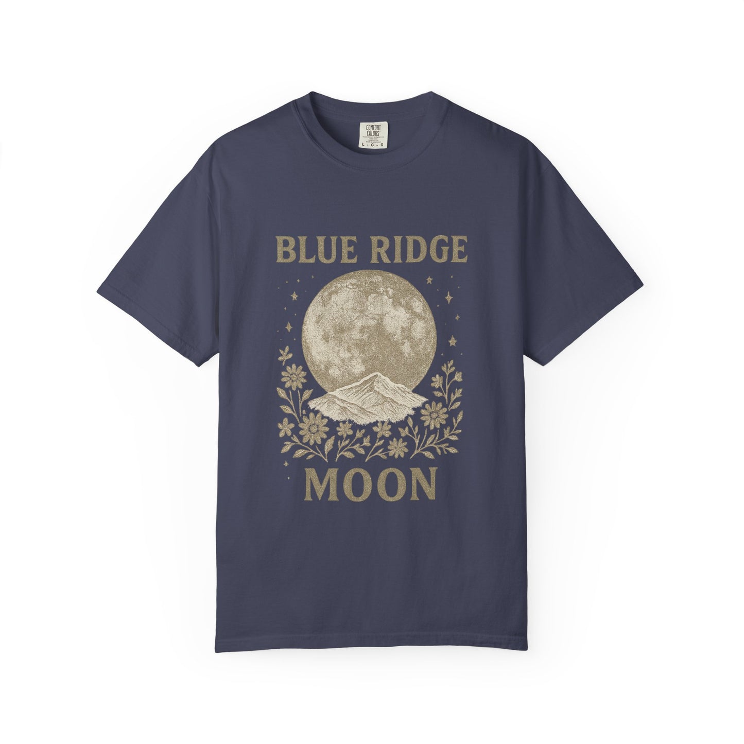 Blue Ridge Moon Celestial T-shirt, Mountain Sky Graphic Tee, Nature Lover Gift, Boho Shirt, Astronomy Top, Men Women Unisex Fashion
