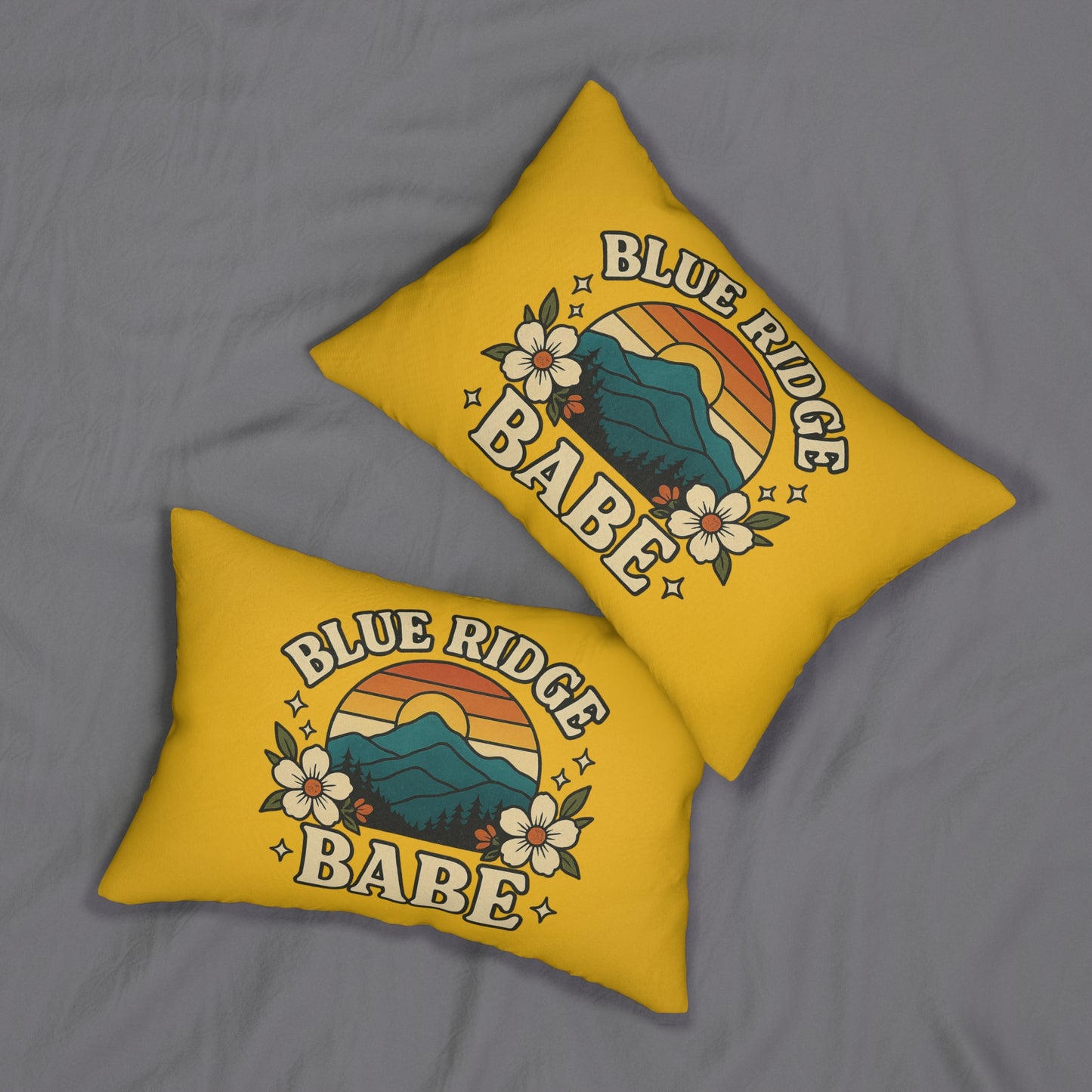 BlueRidge Babe Lumbar Pillow, Throw Pillow for Bed or Couch, Home Decor Accent, Decorative Pillow Cushion, Blue Ridge Mountains Pillow, Gift