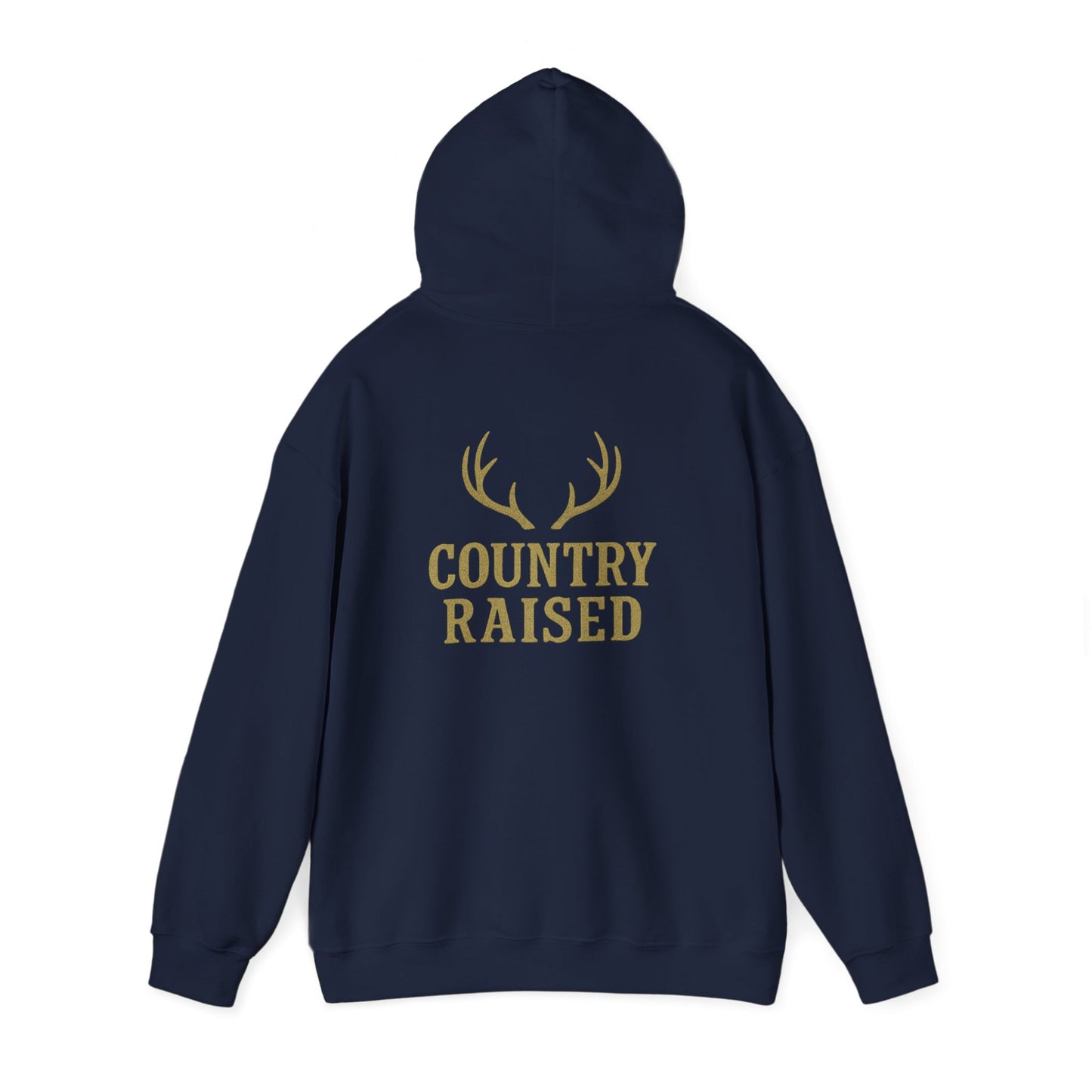 Country Raised deer antler Hoodie, Outdoor Wildlife Animal Ranch Farm Life Gift, Camouflage Hunting Apparel, Nature Lover Cabin Wear, Rural