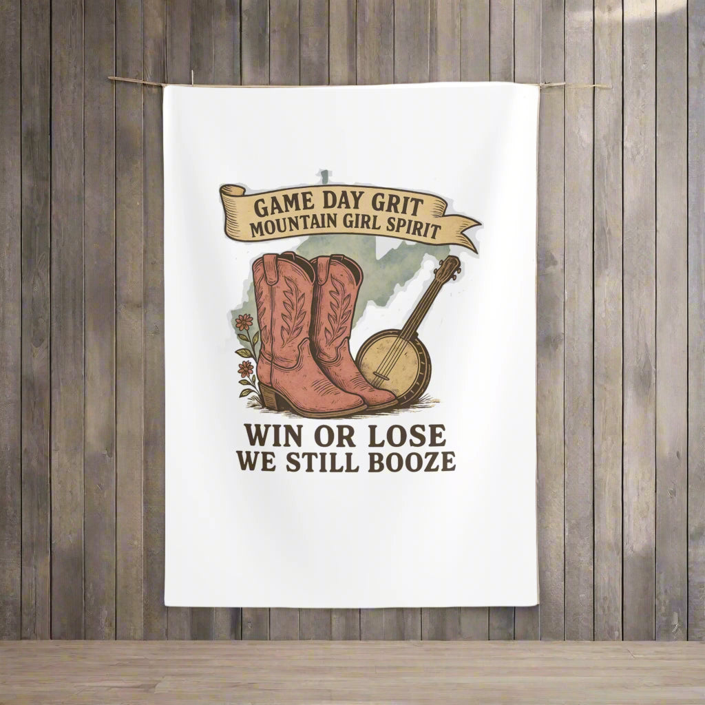 West Virginia dorm/wall Tapestry, Fun Wall Decor for Home, Gift for Country Music Lovers, Bohemian Room Accent, Dorm Decor