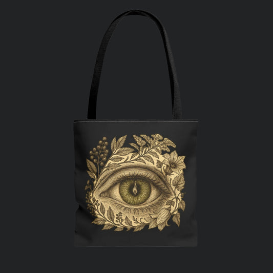 Floral Green Eye Tote Bag