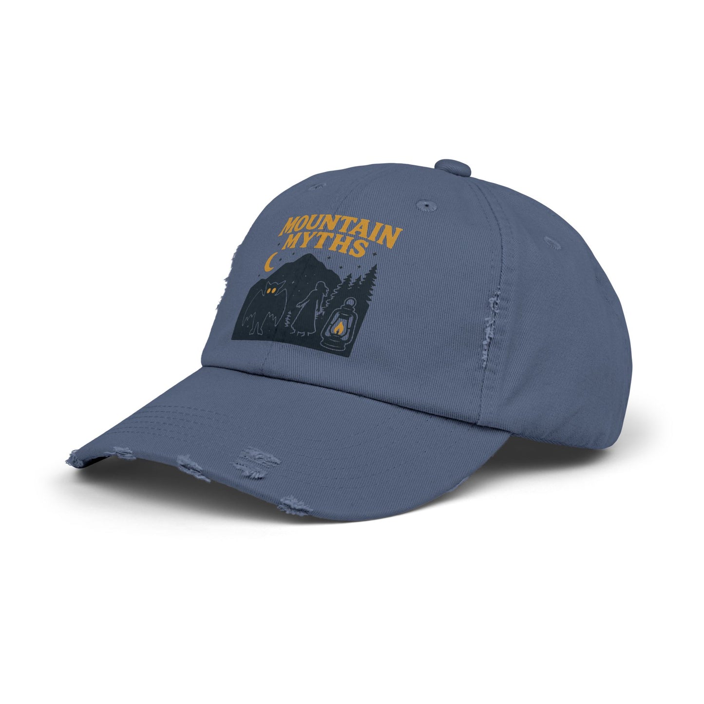 Vintage Appalachian Mountain Myths Distressed Cap, Baseball Hat, Unisex Gift, Outdoor Adventure Headwear, Retro Hiking Accessory
