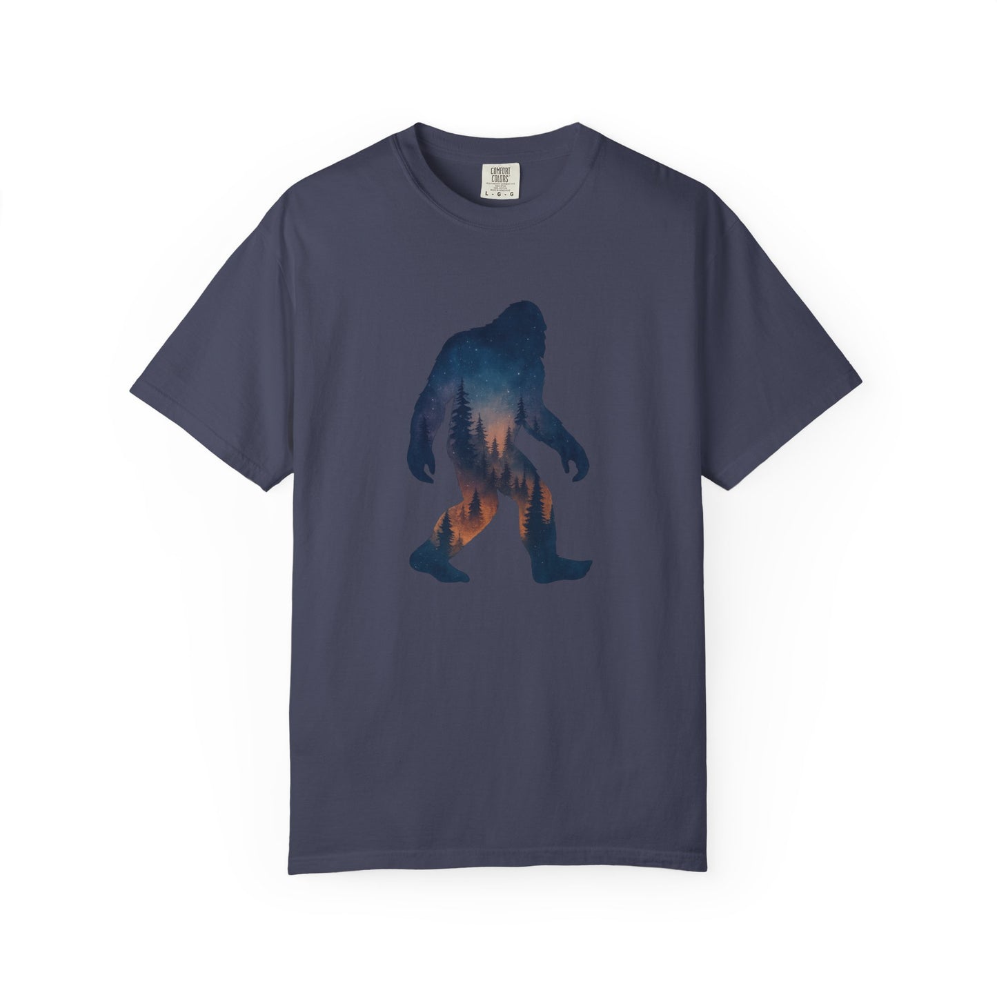 Bigfoot by Moonlight T-Shirt – Sasquatch Forest Cryptid Tee