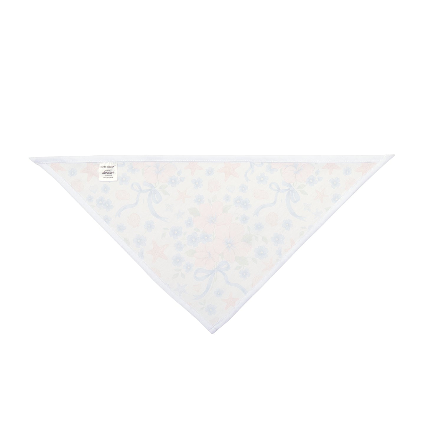 Seashell Serenade Dog Scarf – Coastal Floral Bandana