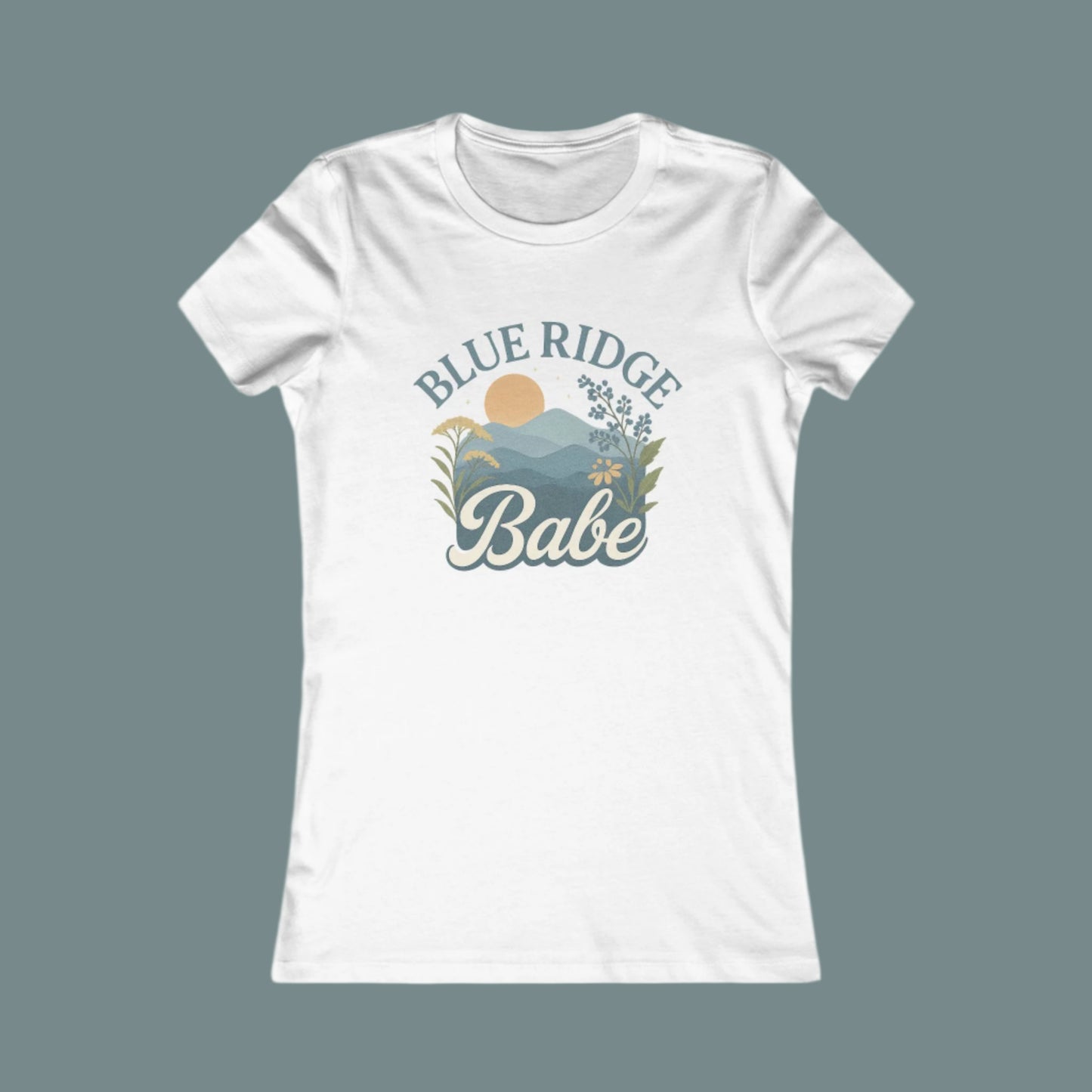 Blue Ridge Babe Skinny Tee, Women's Fit T-Shirt, Mountain Lover Graphic Top, Nature Inspired Shirt, Gift for Outdoor Enthusiast