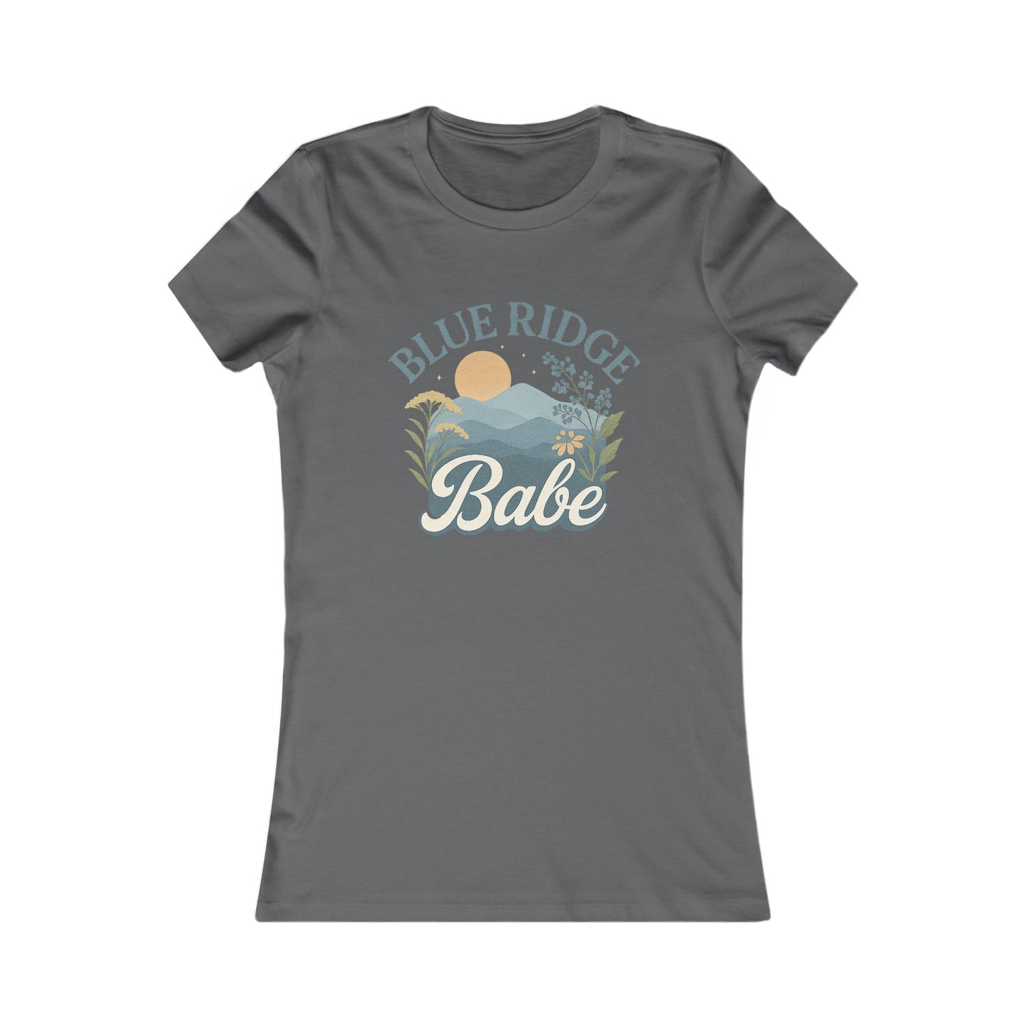 Blue Ridge Babe Skinny Tee, Women's Fit T-Shirt, Mountain Lover Graphic Top, Nature Inspired Shirt, Gift for Outdoor Enthusiast