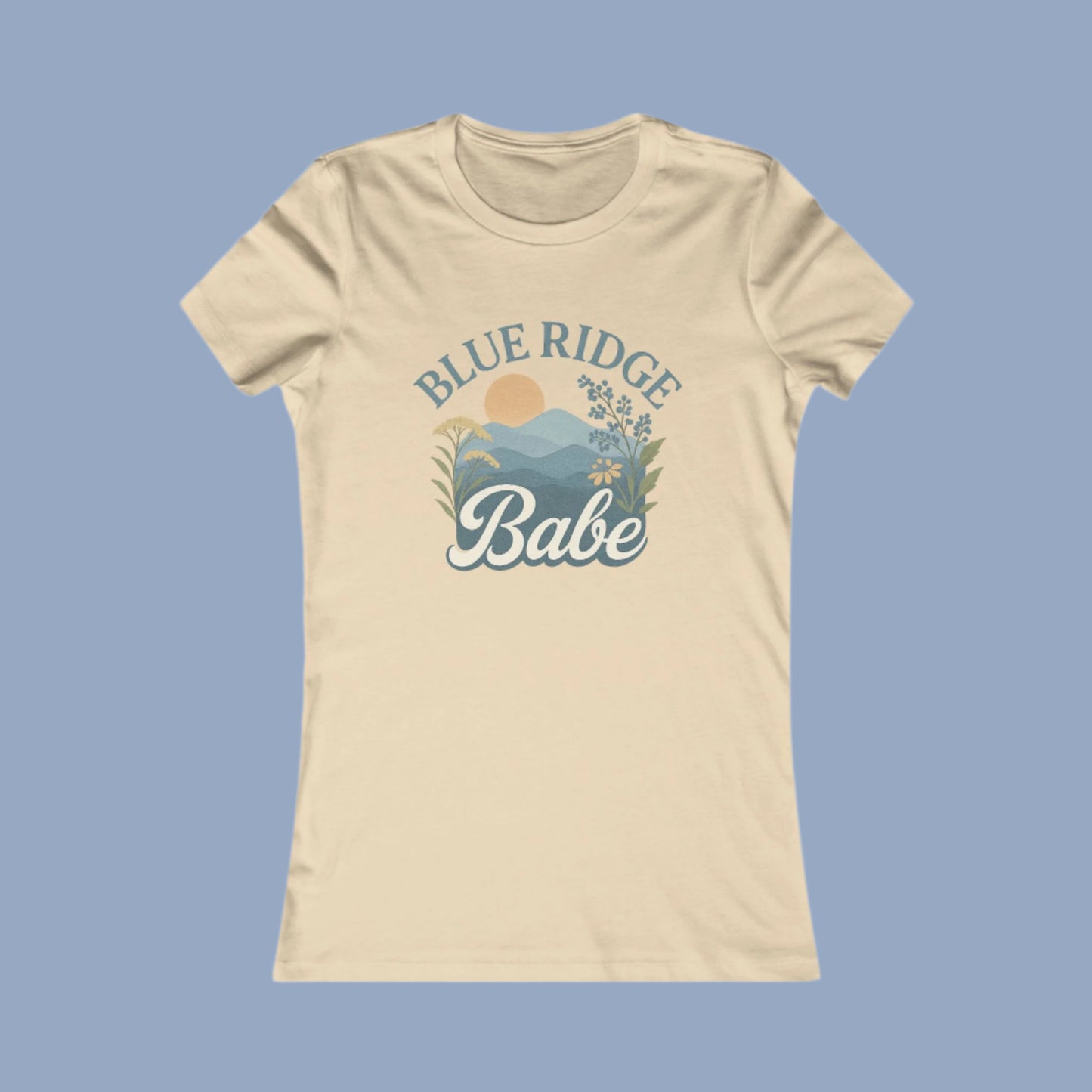 Blue Ridge Babe Skinny Tee, Women's Fit T-Shirt, Mountain Lover Graphic Top, Nature Inspired Shirt, Gift for Outdoor Enthusiast