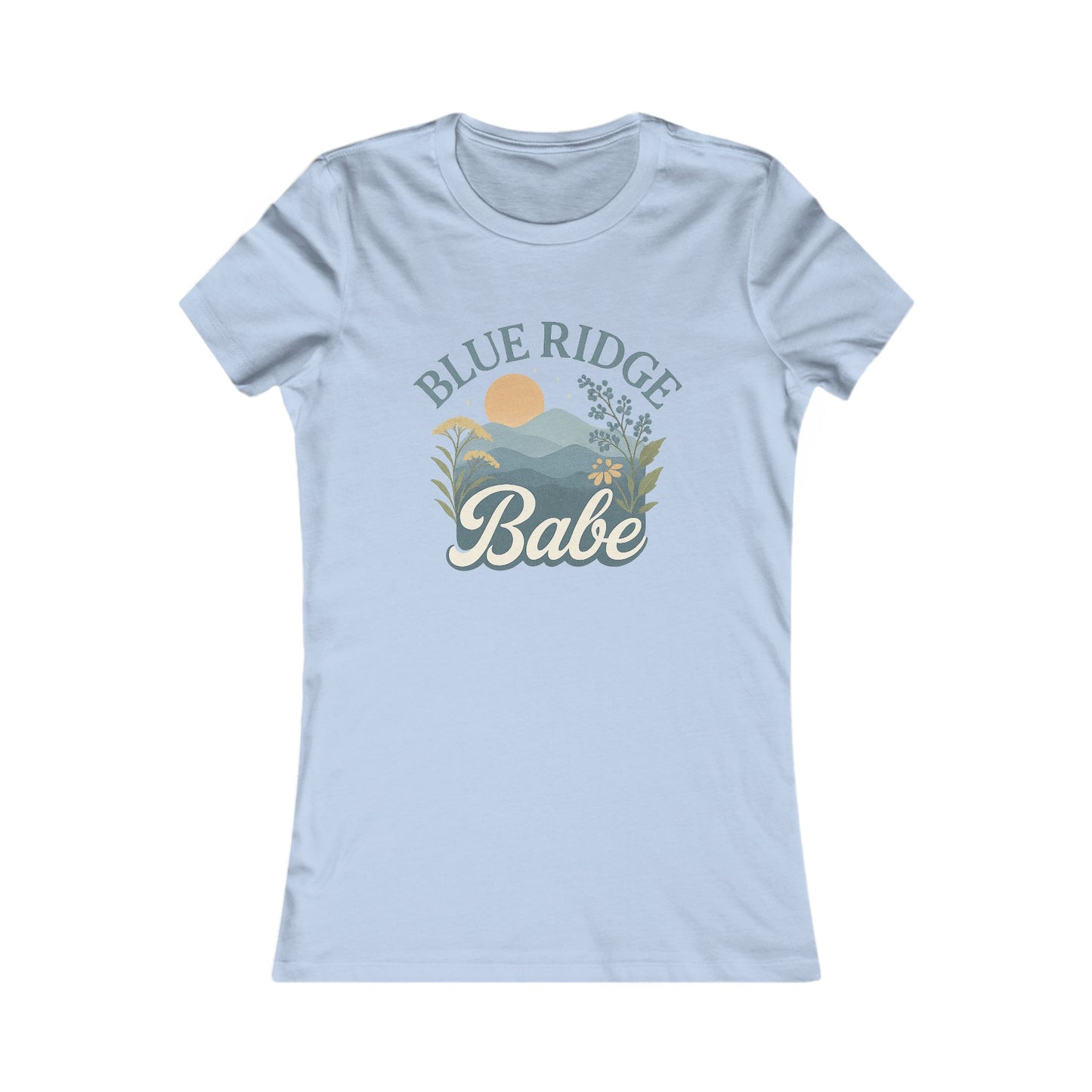 Blue Ridge Babe Skinny Tee, Women's Fit T-Shirt, Mountain Lover Graphic Top, Nature Inspired Shirt, Gift for Outdoor Enthusiast
