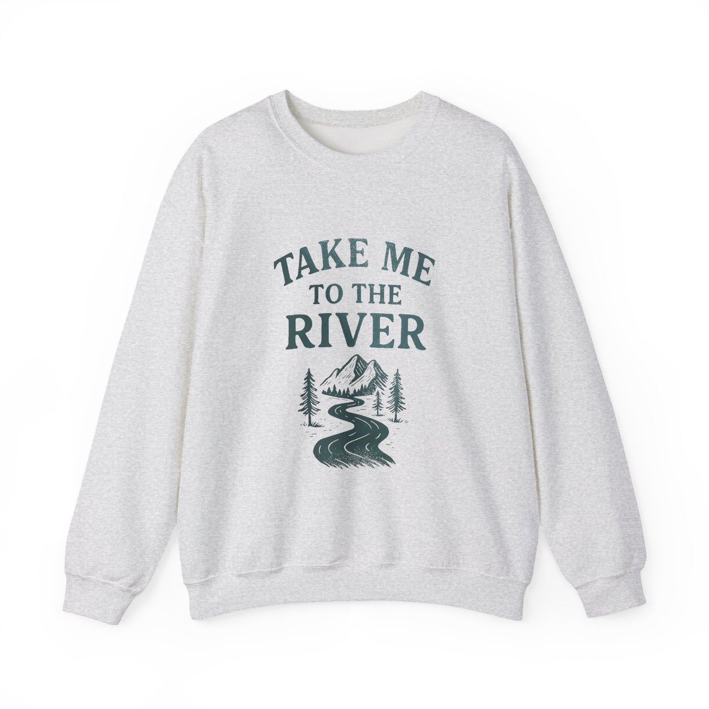 Vintage River Oversized Crewneck Sweatshirt, Retro Sweatshirt, Unisex Jumper, Cozy Pullover, River Lover Gift, Vintage Sweatshirt