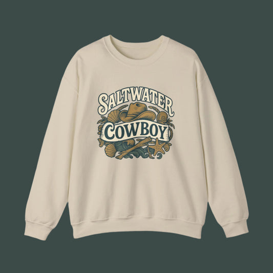 Saltwater Cowboy Beach Crewneck