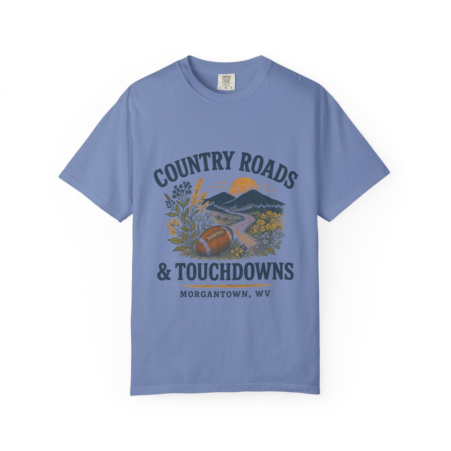 Country Roads Gameday T-shirt, Country Roads Tailgating Shirt, Touchdowns Tee, West Virginia Fan Apparel, Unisex Tee