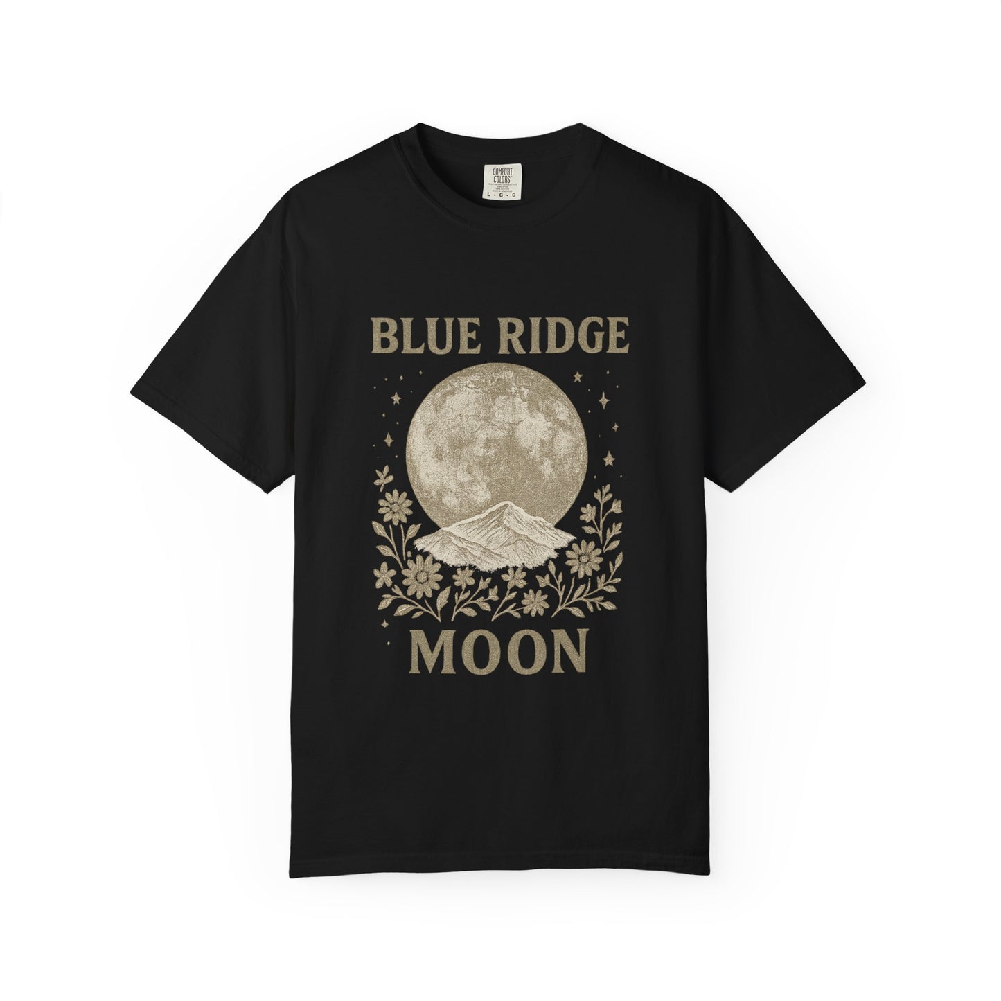 Blue Ridge Moon Celestial T-shirt, Mountain Sky Graphic Tee, Nature Lover Gift, Boho Shirt, Astronomy Top, Men Women Unisex Fashion