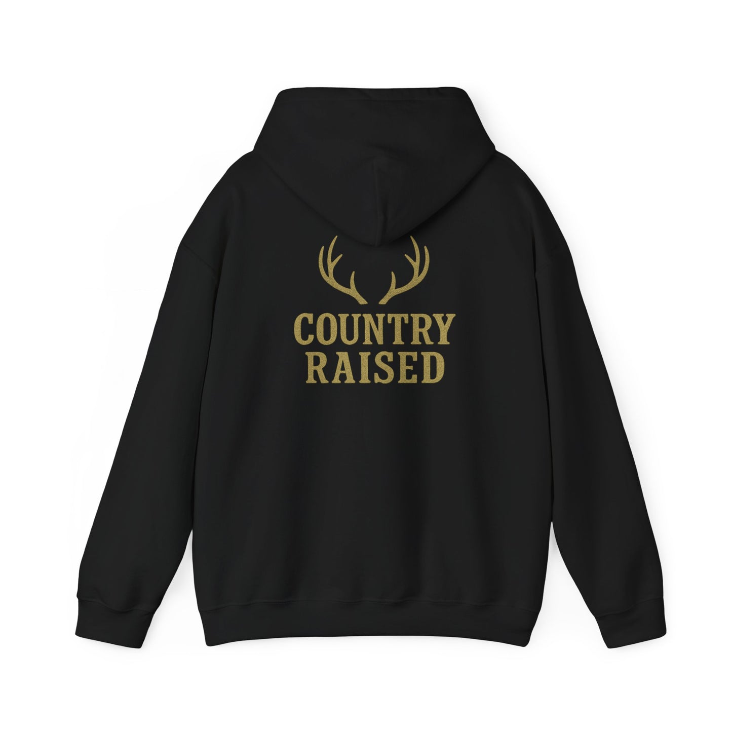 Country Raised deer antler Hoodie, Outdoor Wildlife Animal Ranch Farm Life Gift, Camouflage Hunting Apparel, Nature Lover Cabin Wear, Rural