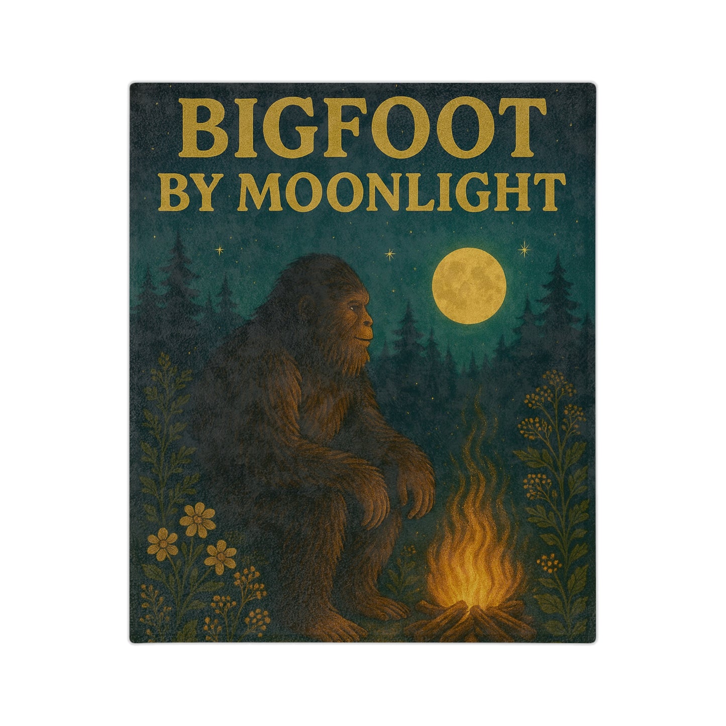π§£ Bigfoot by Moonlight Blanket β Cozy Gift for Cryptid Lovers ππ¦Ά