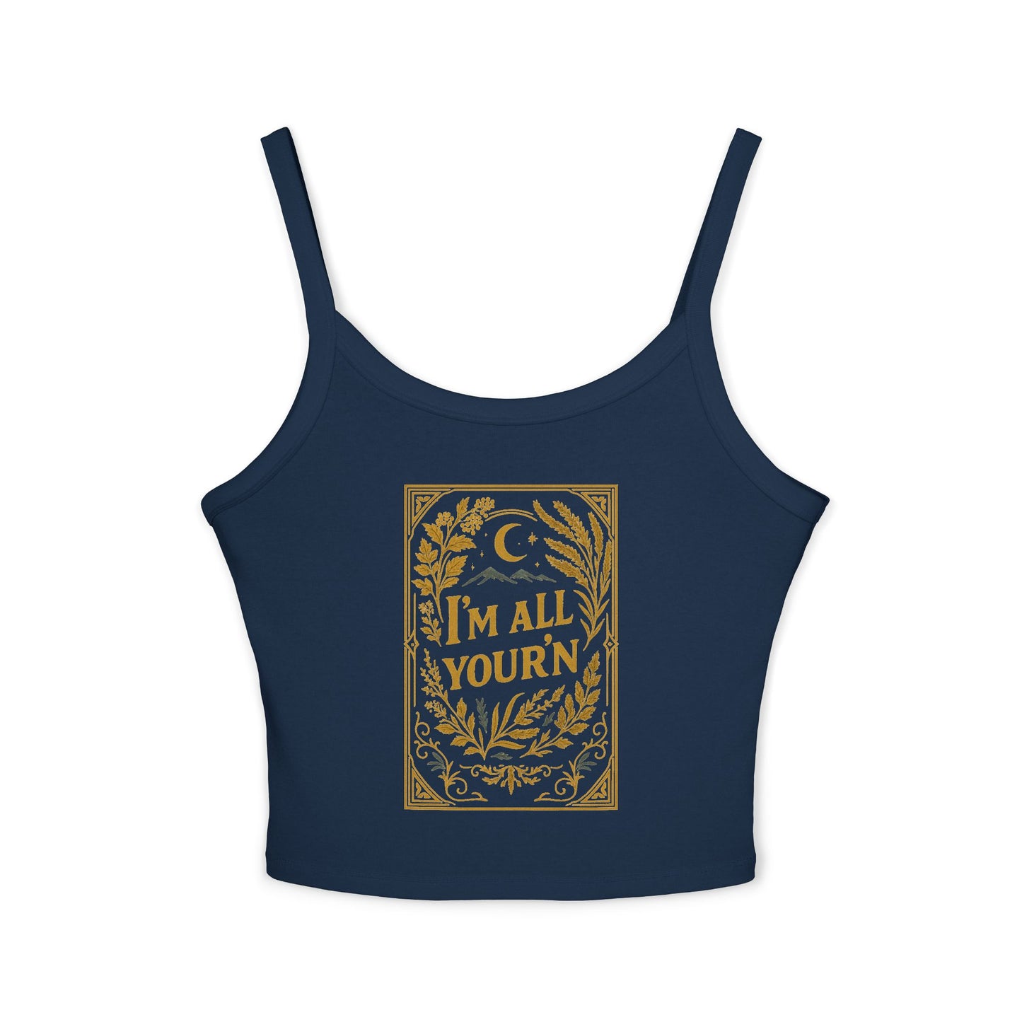 Cropped Tank Top, I'm all your'n, Spaghetti Strap Shirt, Summer Concert Outfit, Music Festival