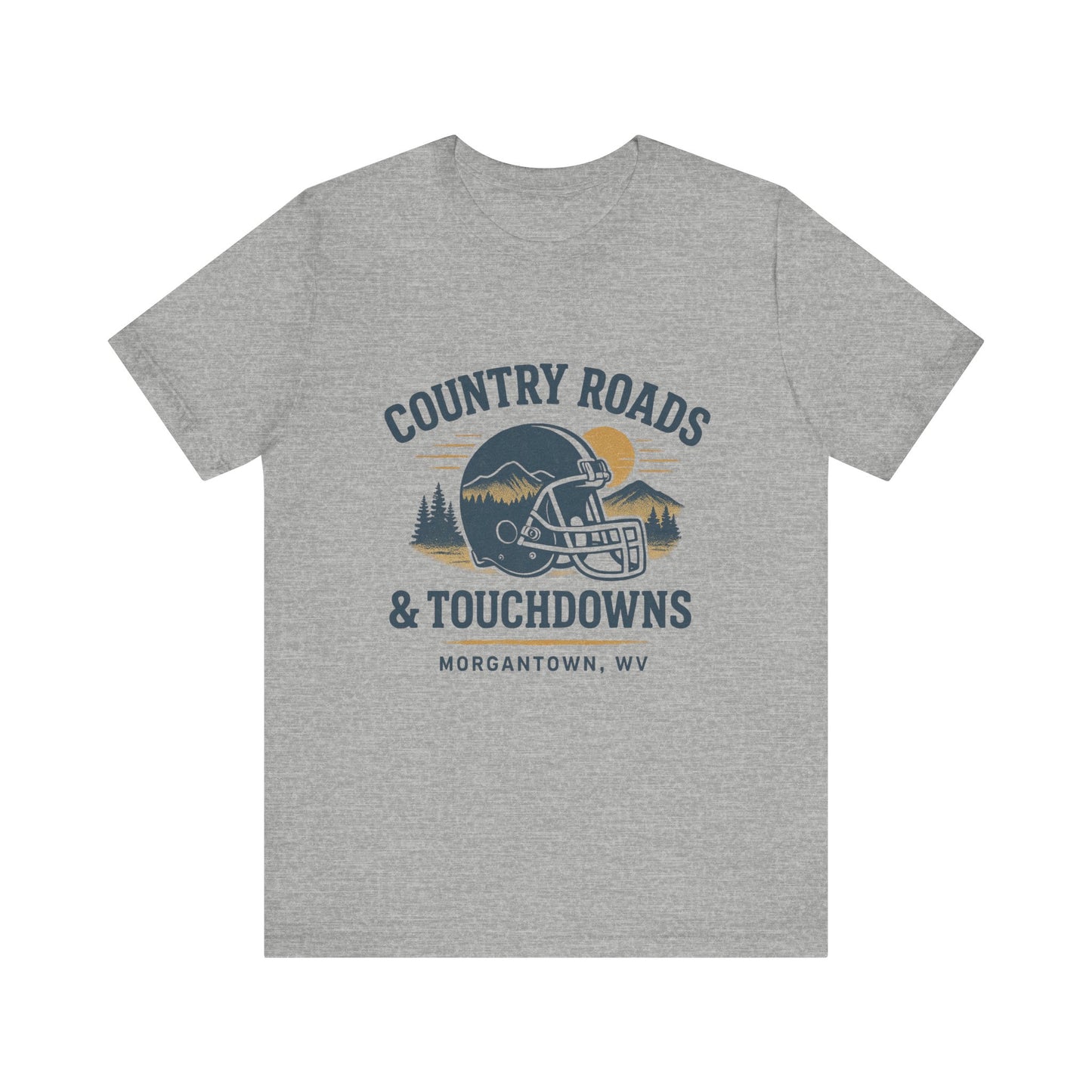 Country Roads and Touchdowns T-Shirt, Game Day Shirt, Retro College Football Tee