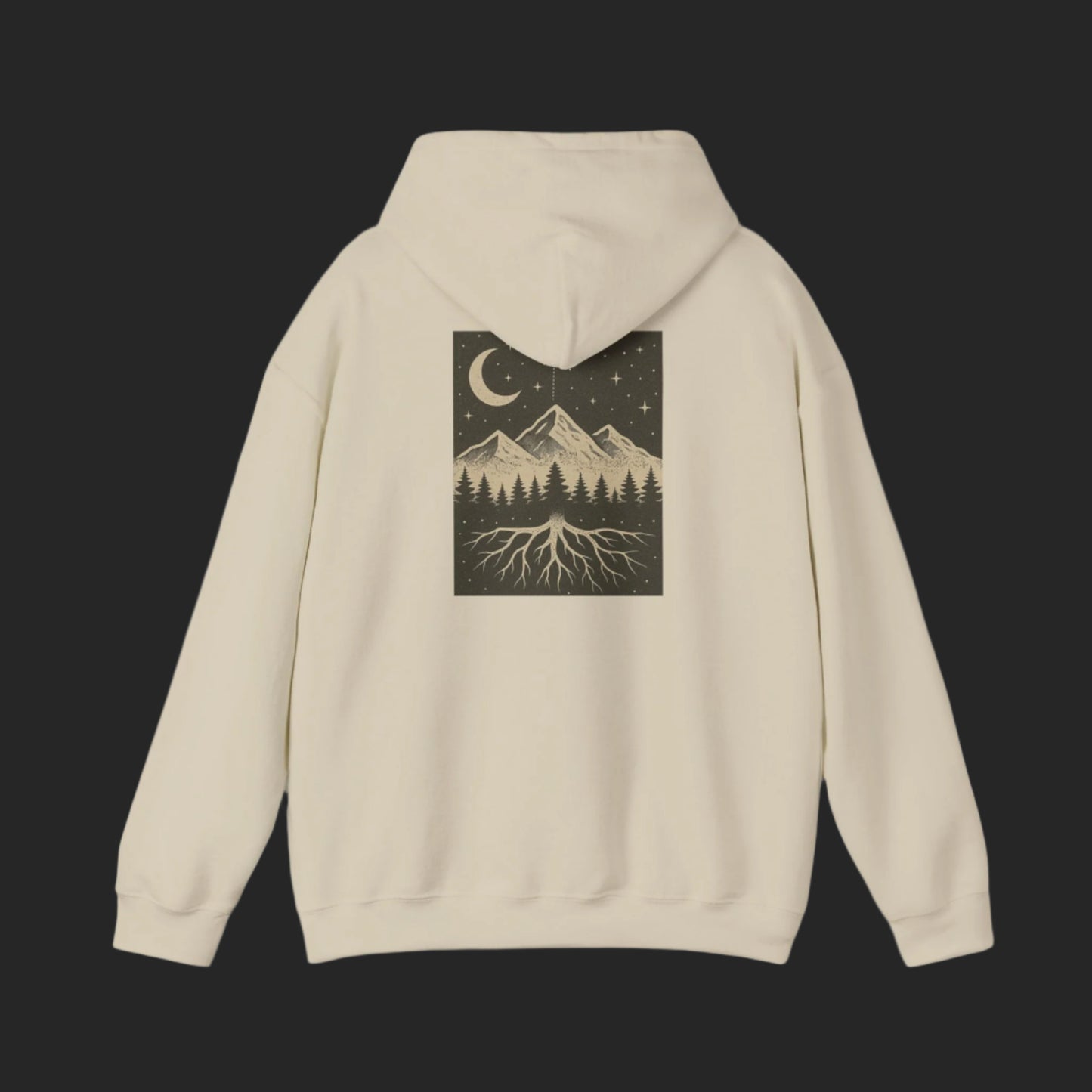 Mountain Roots Hoodie, Nature Lover Gift, Earthy Feeling Sweatshirt, Outdoor Enthusiast Clothing, Unisex Mountain Hoodie, Deep Roots