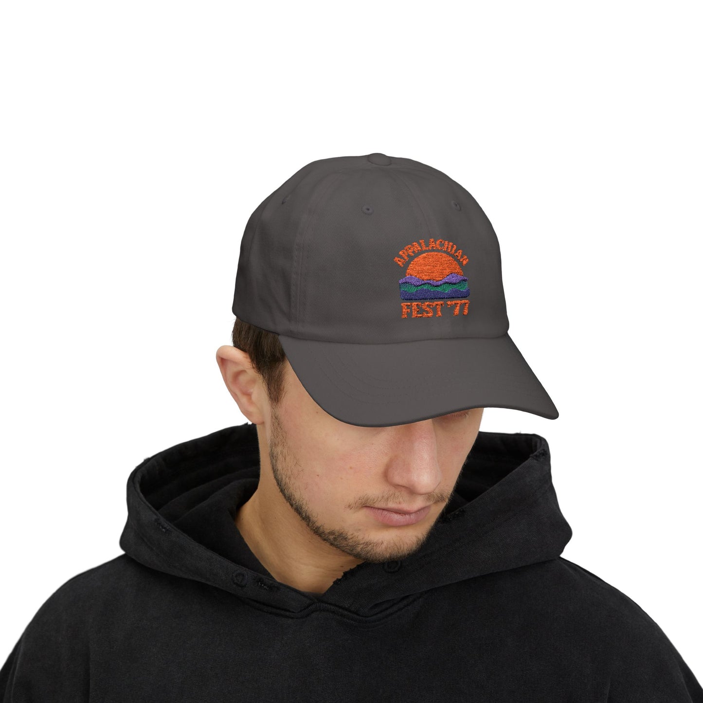 Stylish Classic Dad Cap with Retro Festival logo, Appalachia, 70's style