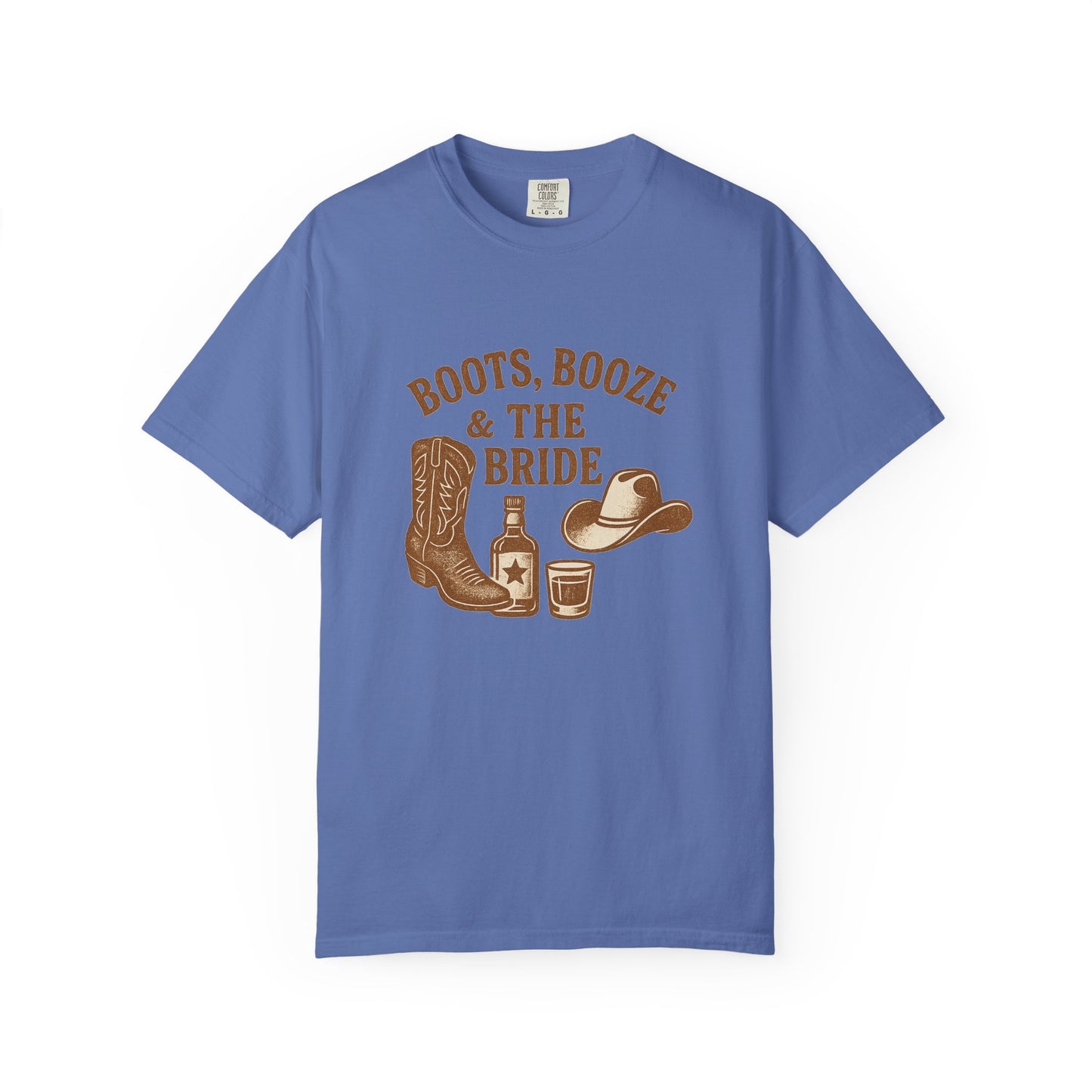 Country Bachelorette Party T-shirt, Boots Booze Bride Western Shirt, Wedding Shower Tee, Southern Bridal Party Top, Rustic Bride Tribe Gift