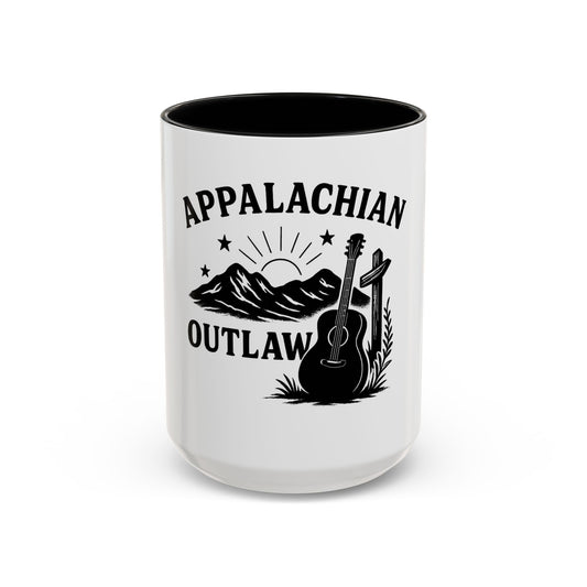 Coffee Mug, Appalachian Outlaw Design, Father's Day Gift for Dad or Grandaddy, 11oz, 15oz, Gift for Him, Mountain Coffee Cup, Country Mug,