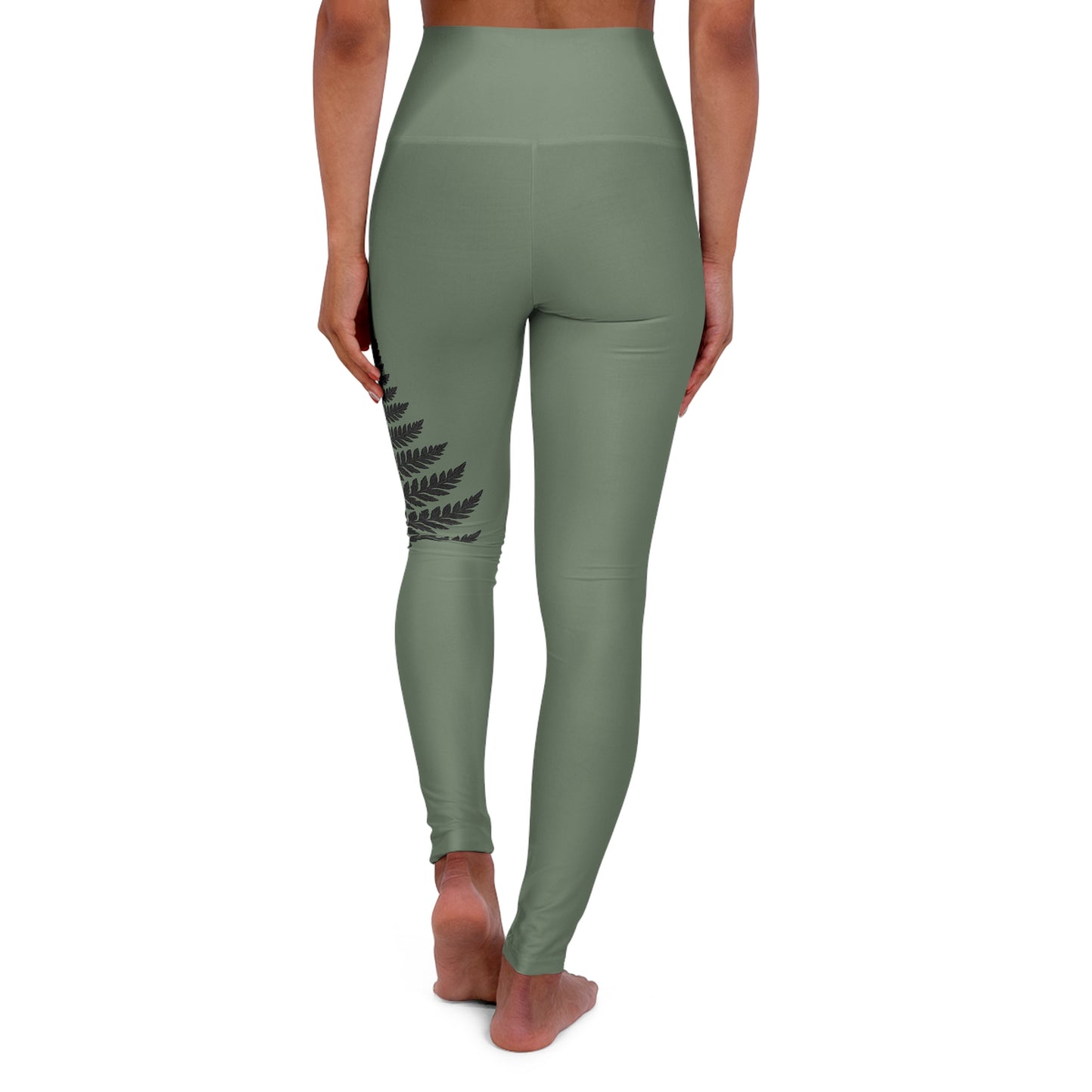 Wild Waters Fern Yoga Leggings – Nature-Inspired High-Waisted Activewear