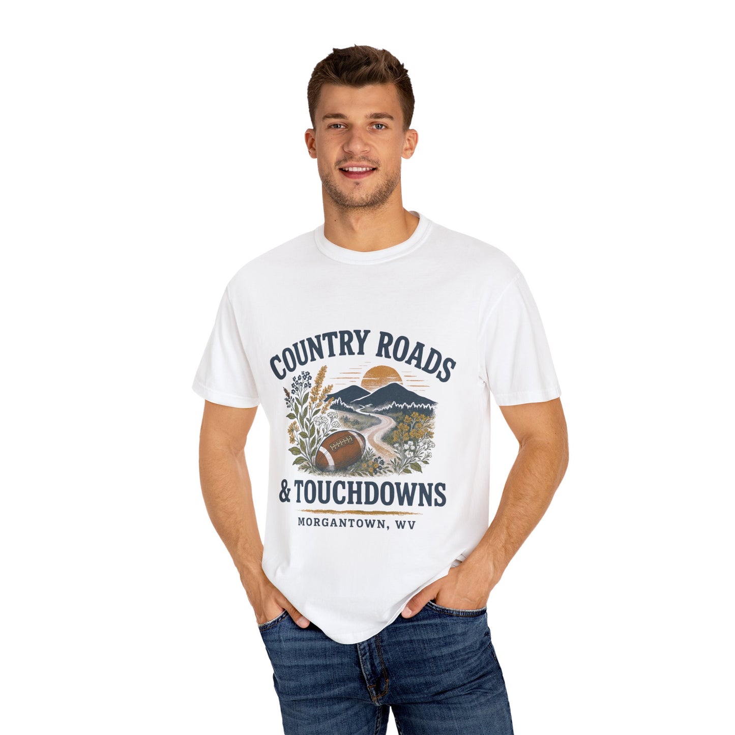 Country Roads Gameday T-shirt, Country Roads Tailgating Shirt, Touchdowns Tee, West Virginia Fan Apparel, Unisex Tee