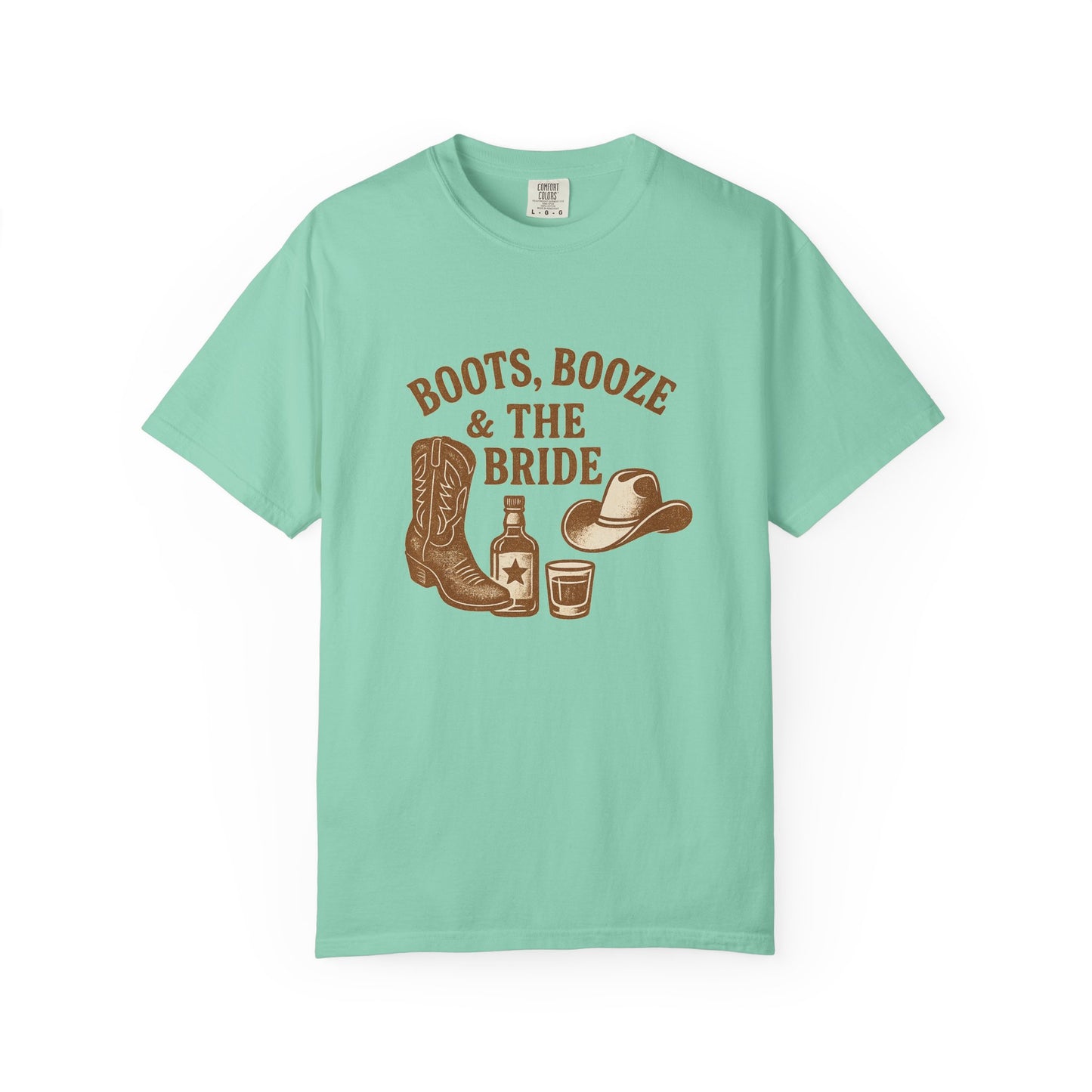 Country Bachelorette Party T-shirt, Boots Booze Bride Western Shirt, Wedding Shower Tee, Southern Bridal Party Top, Rustic Bride Tribe Gift