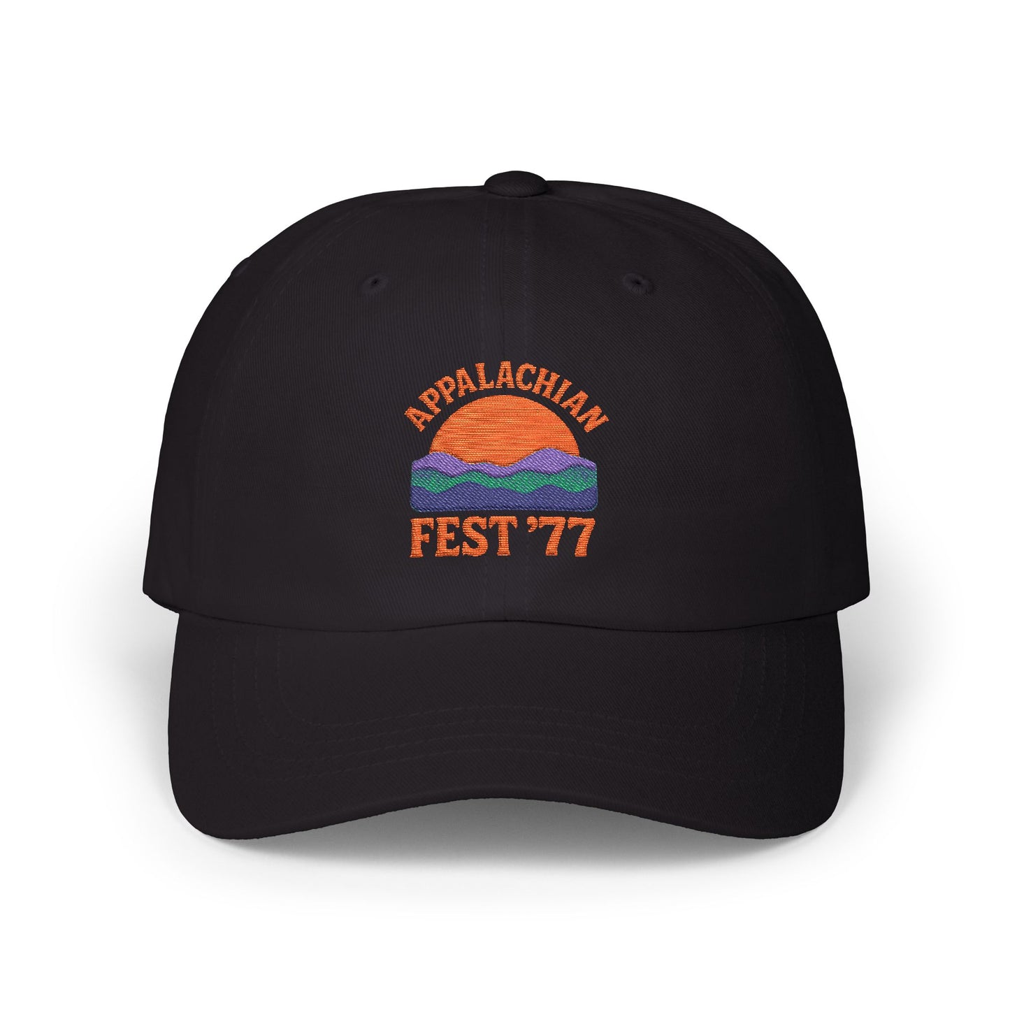 Stylish Classic Dad Cap with Retro Festival logo, Appalachia, 70's style