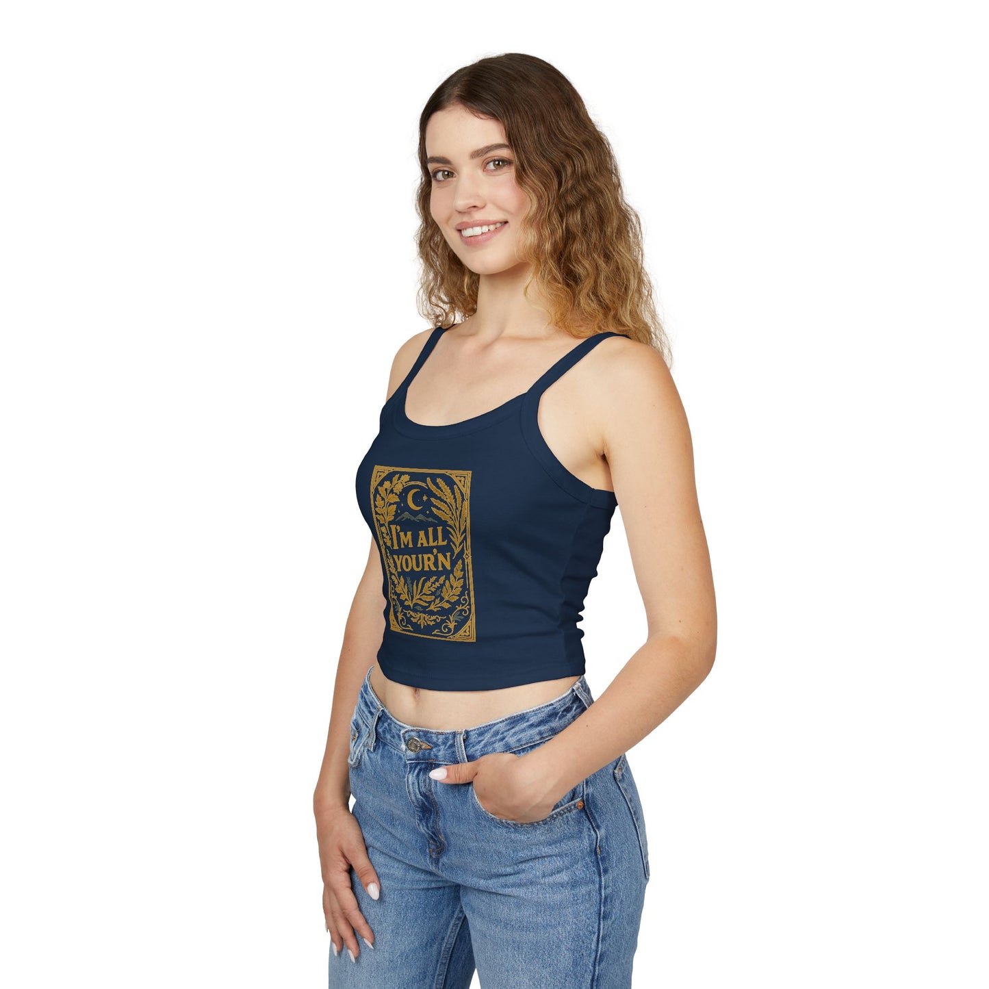 Cropped Tank Top, I'm all your'n, Spaghetti Strap Shirt, Summer Concert Outfit, Music Festival