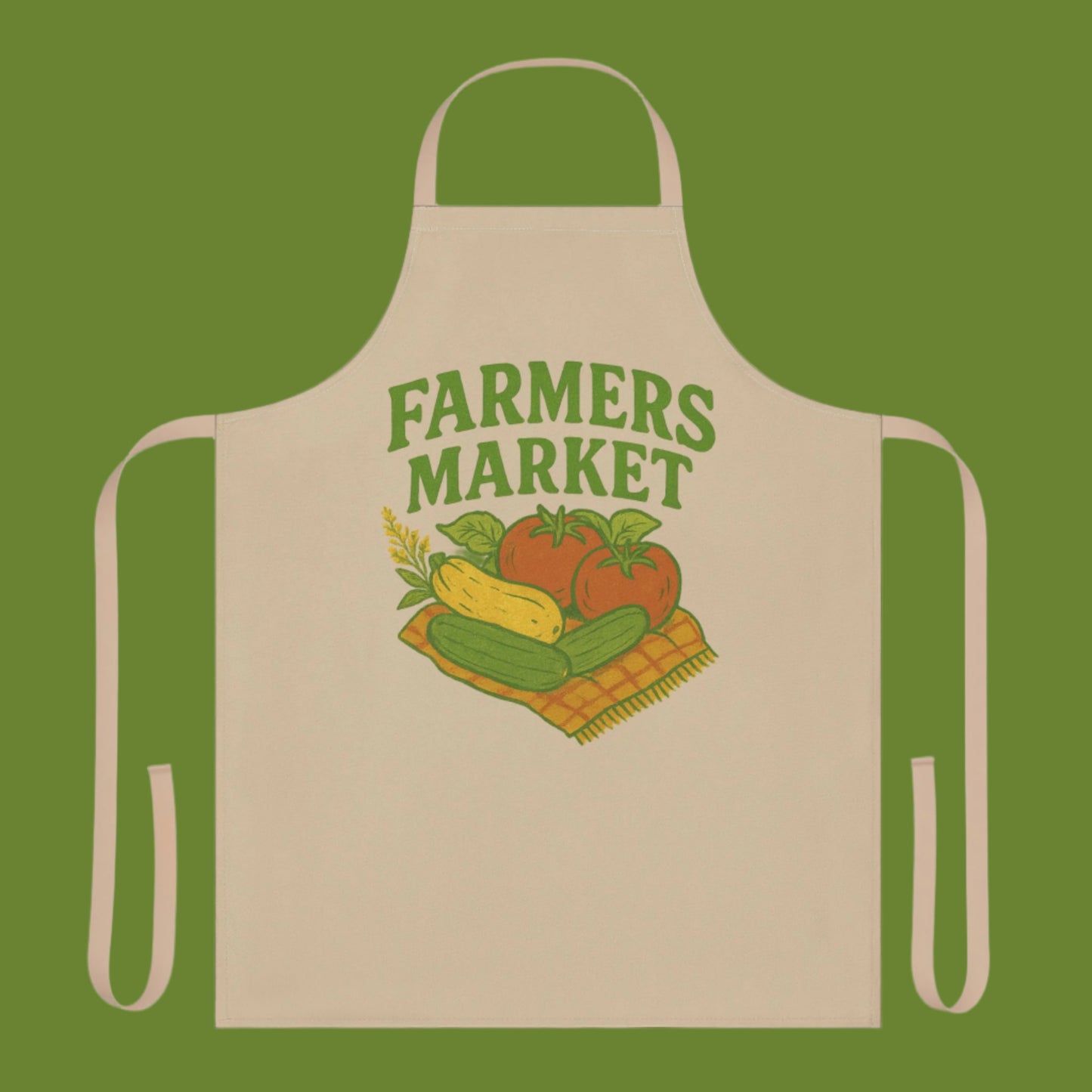 Farmers Market Apron - Colorful Gardening Gift, Kitchen Accessory, BBQ Outfit, Cooking Lover's Present, Sustainable Living Must-Have