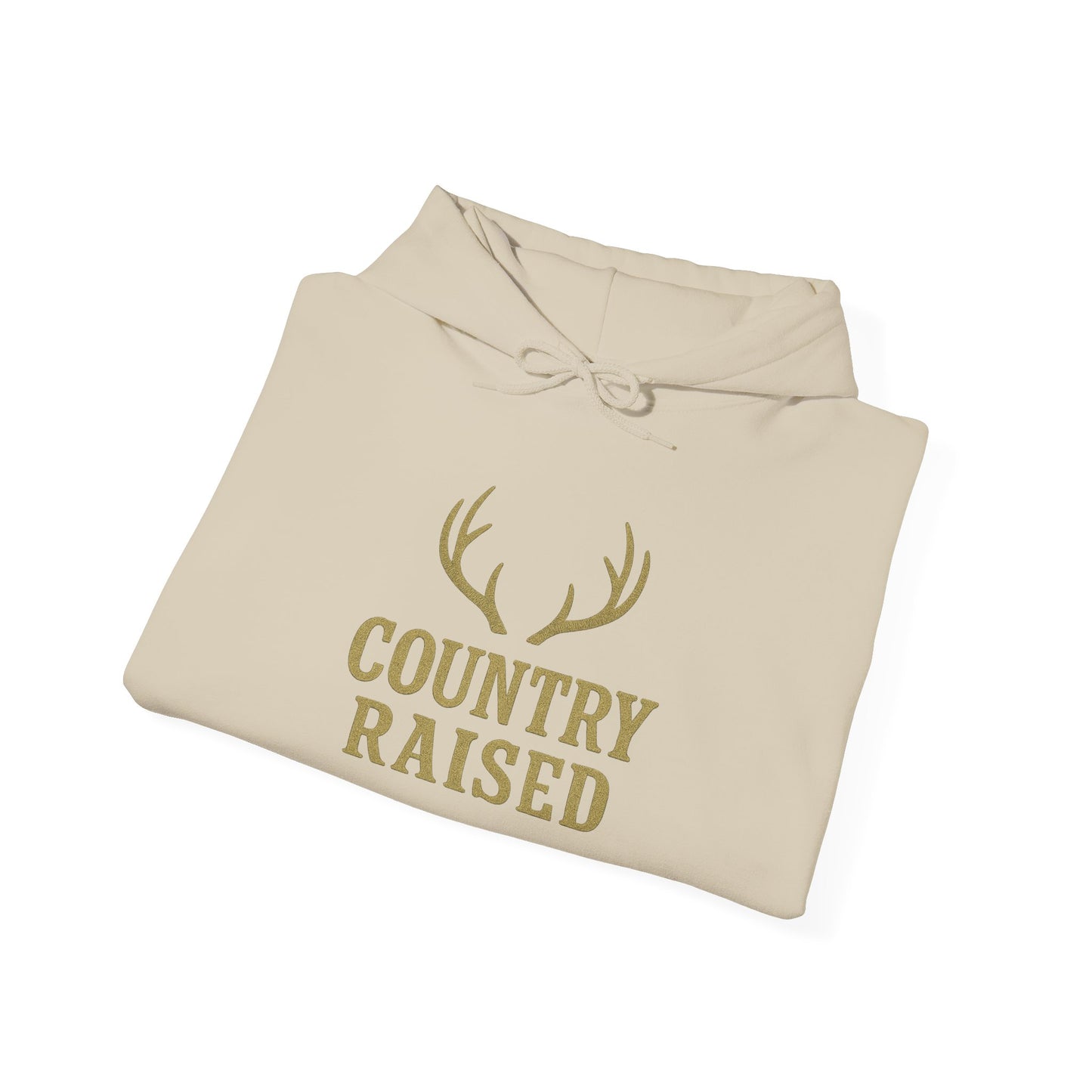 Country Raised deer antler Hoodie, Outdoor Wildlife Animal Ranch Farm Life Gift, Camouflage Hunting Apparel, Nature Lover Cabin Wear, Rural