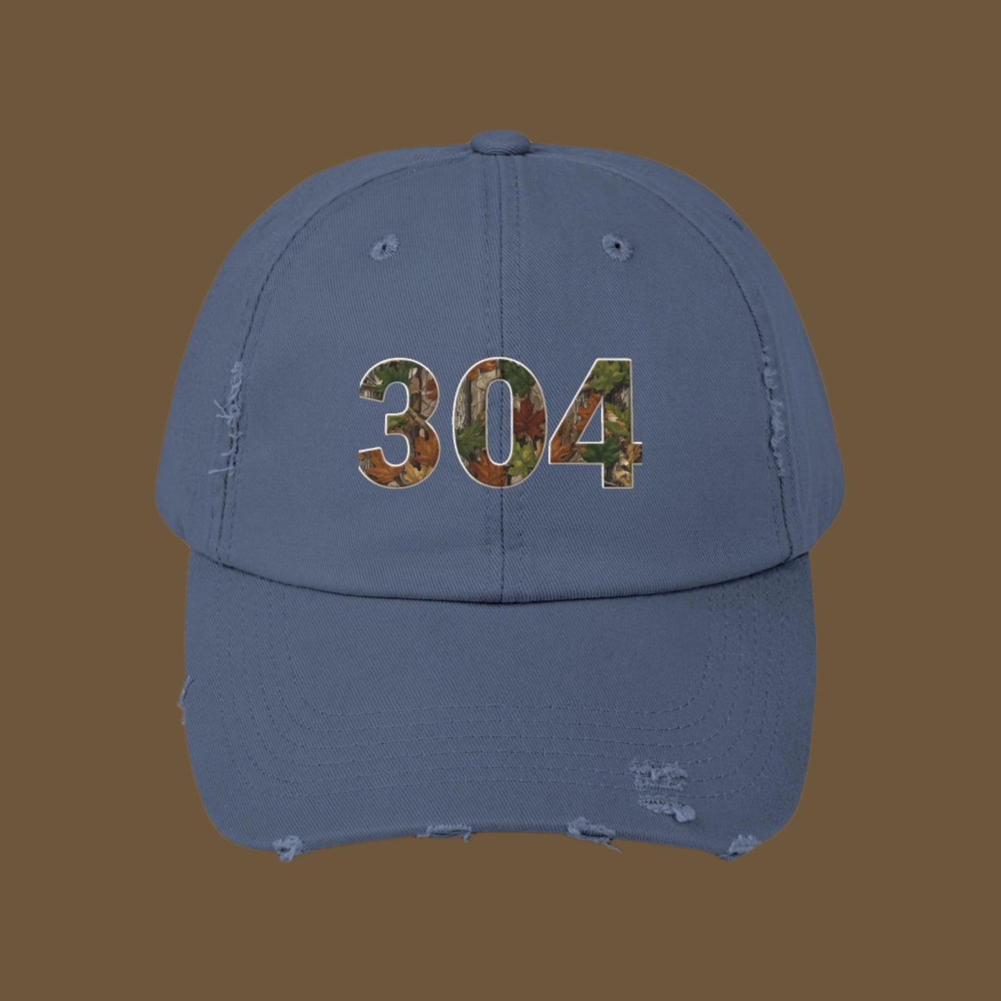 Camo Cap, West Virginia Hat, Distressed Baseball Cap, Unisex Trucker Hat, Vintage Style Dad Hat, Outdoor Camouflage Headwear