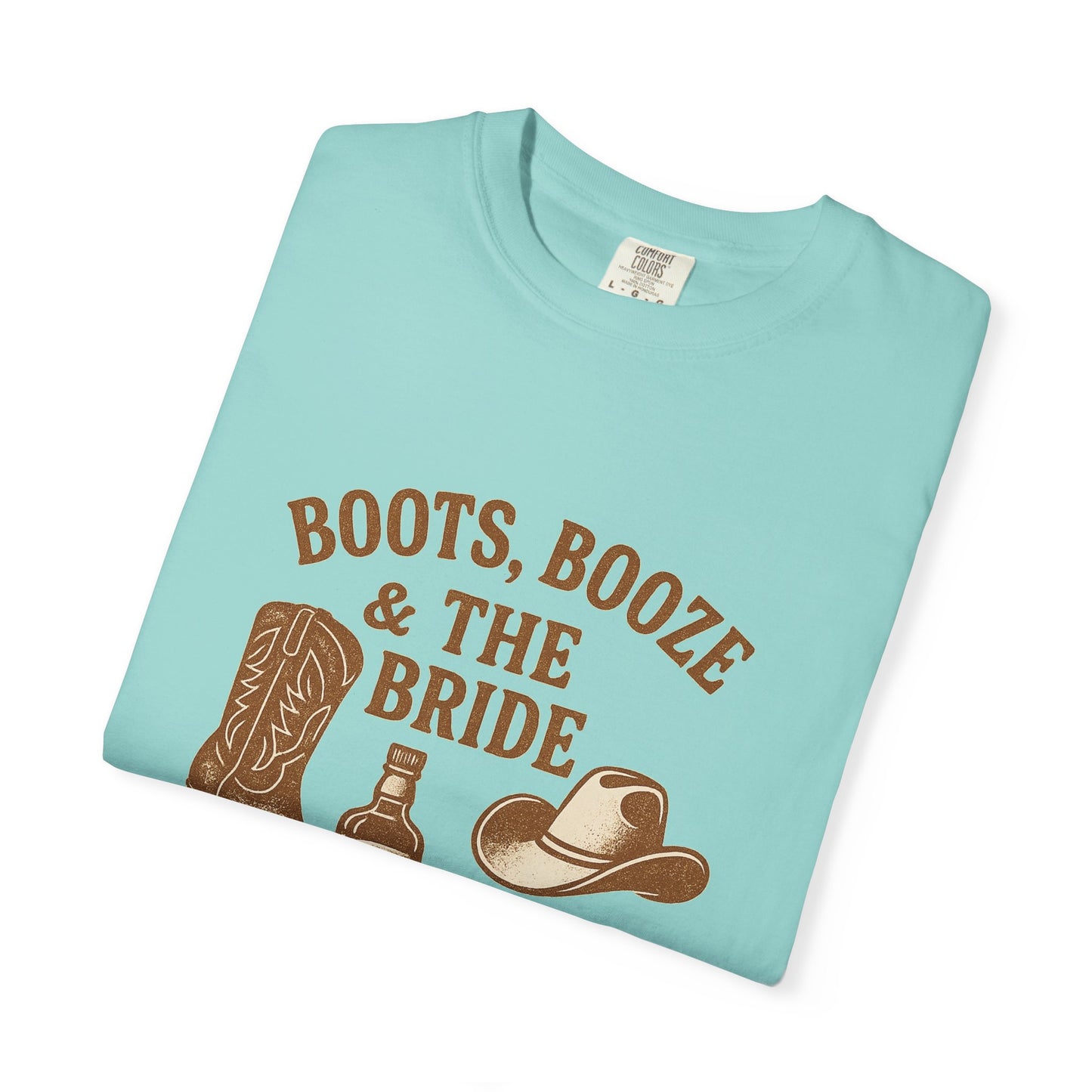 Country Bachelorette Party T-shirt, Boots Booze Bride Western Shirt, Wedding Shower Tee, Southern Bridal Party Top, Rustic Bride Tribe Gift