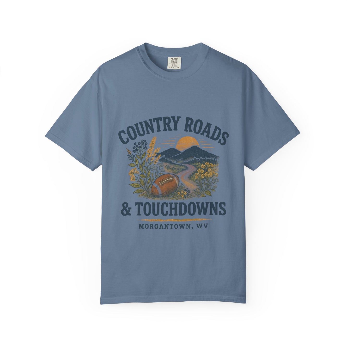 Country Roads Gameday T-shirt, Country Roads Tailgating Shirt, Touchdowns Tee, West Virginia Fan Apparel, Unisex Tee